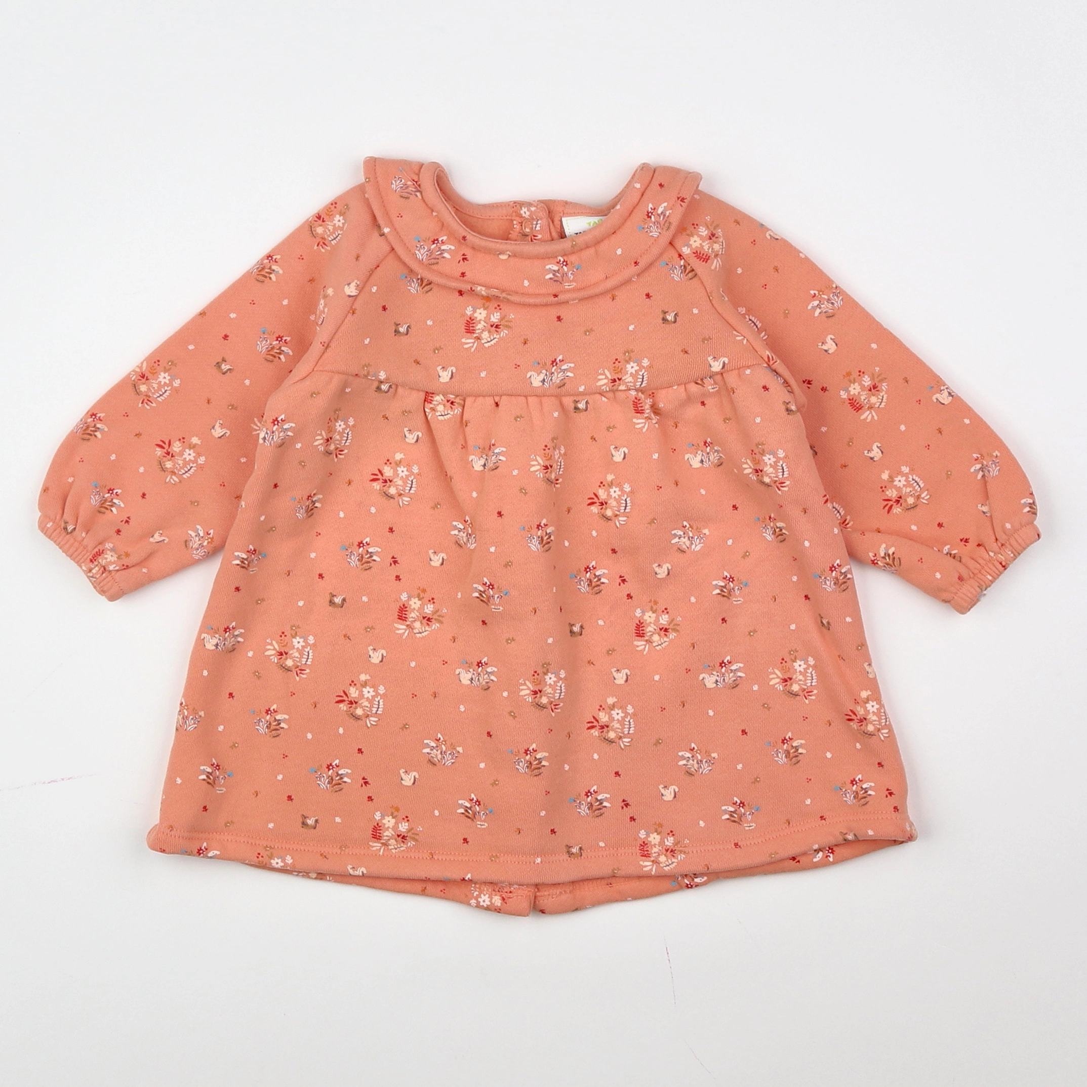 Tape à l'oeil - robe orange, rose - 9 mois