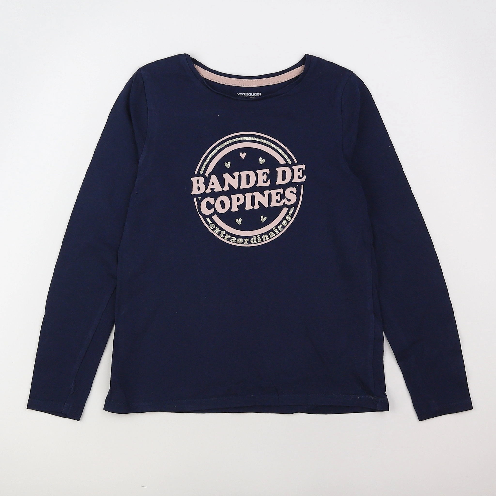 Vertbaudet - tee-shirt bleu - 8 ans