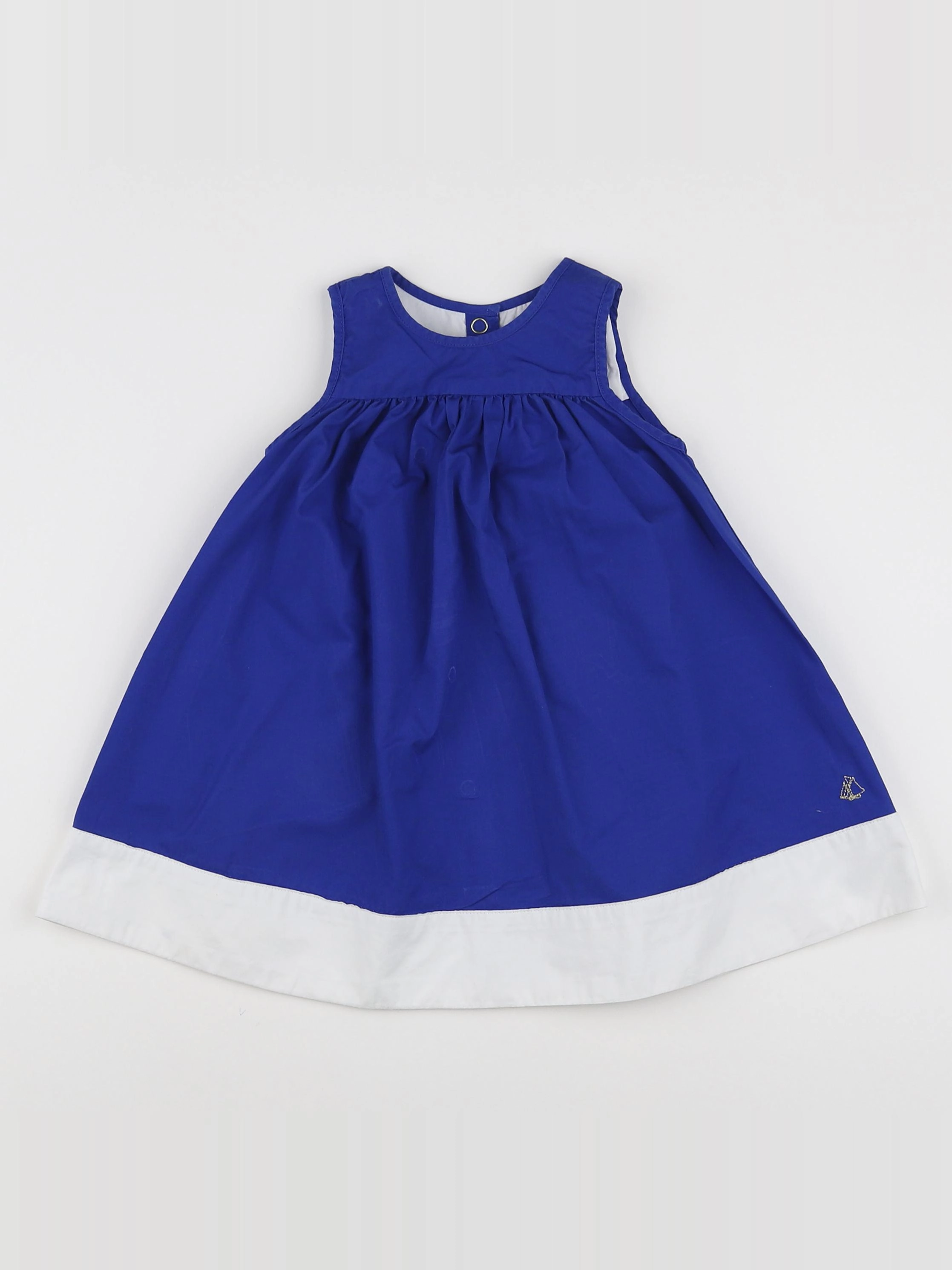 Petit Bateau - robe bleu - 12 mois