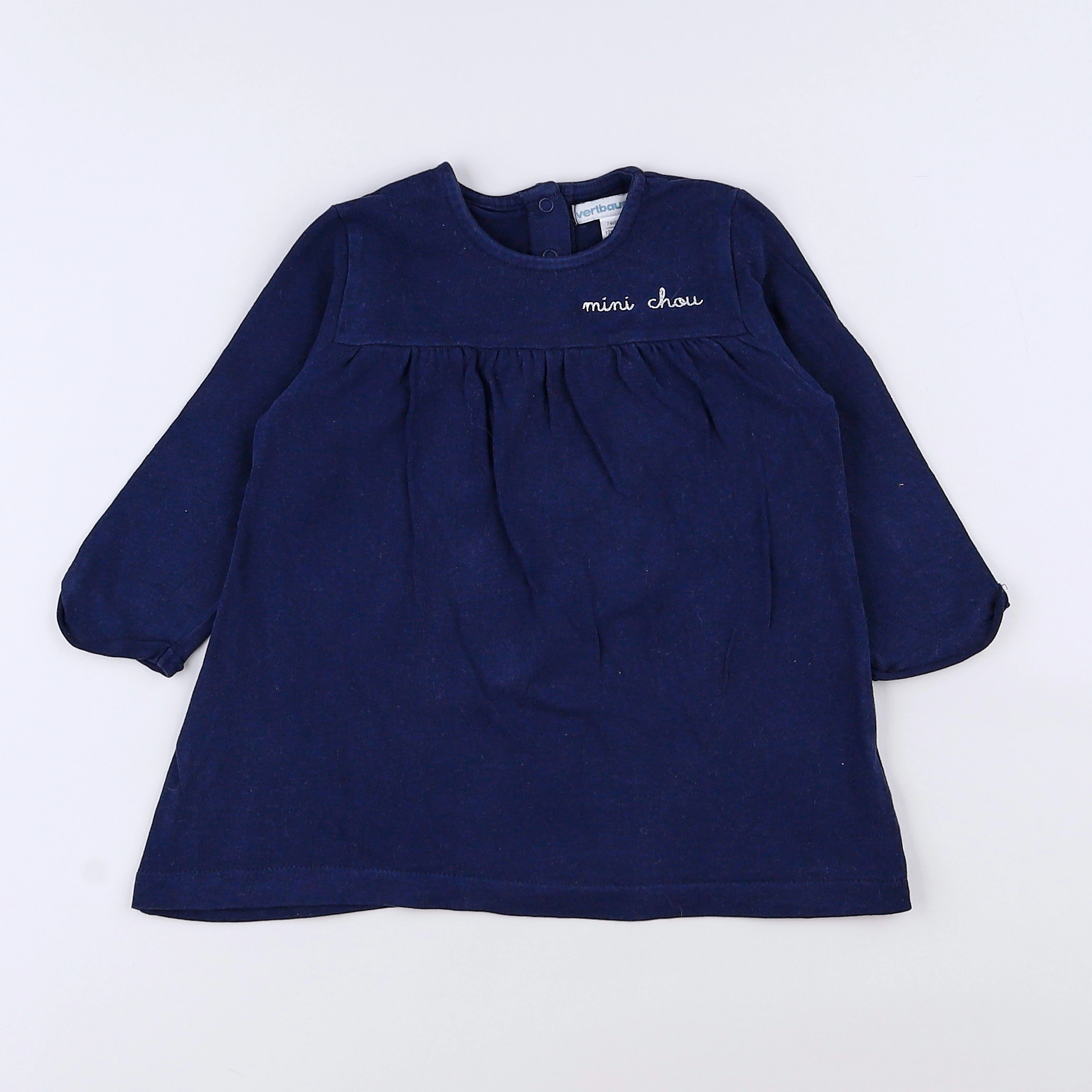 Vertbaudet - robe bleu - 12 mois