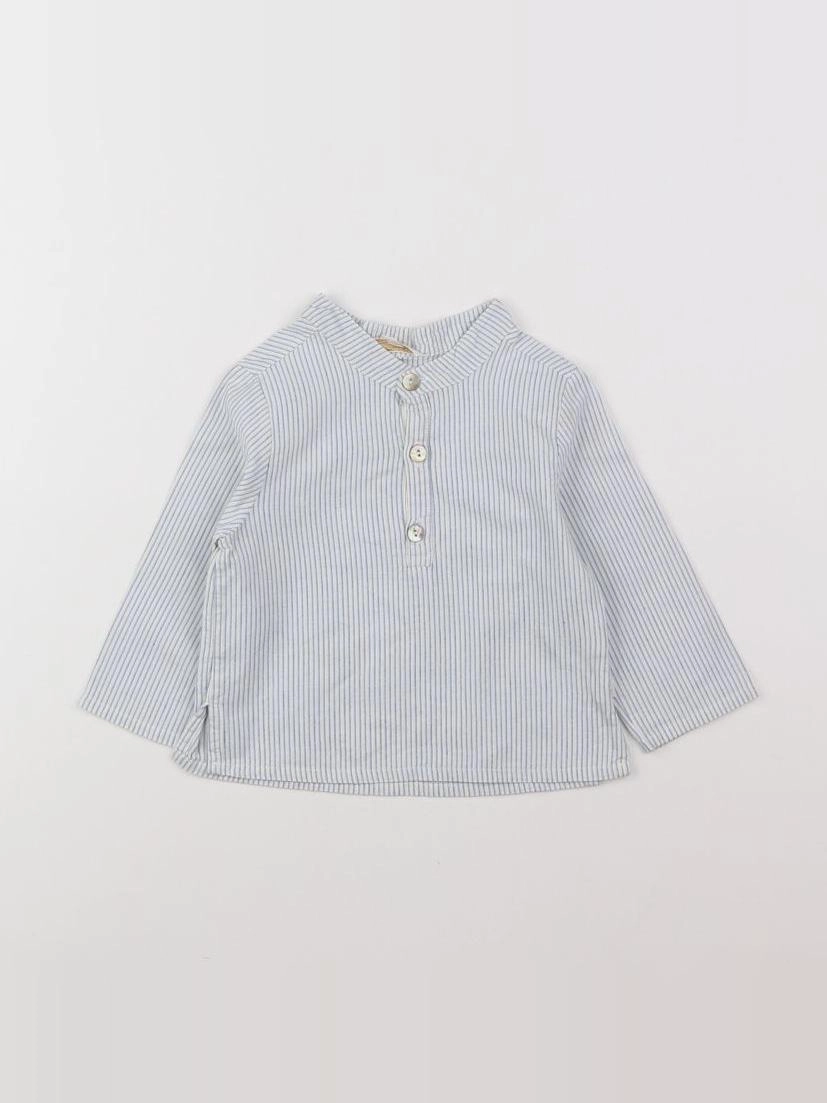 Les Enfantines - chemise bleu - 12 mois