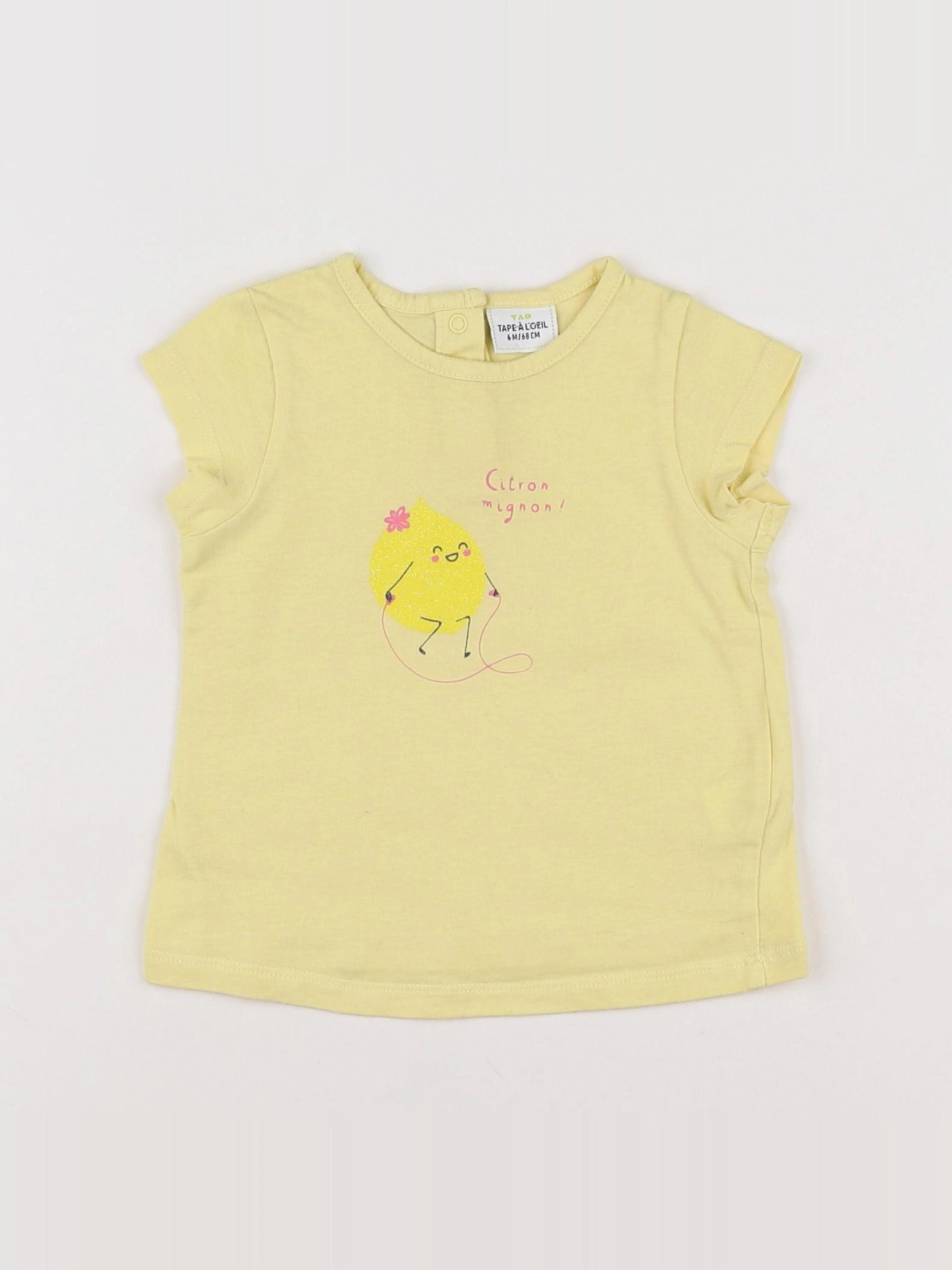 Tape à l'oeil - tee-shirt jaune - 6 mois