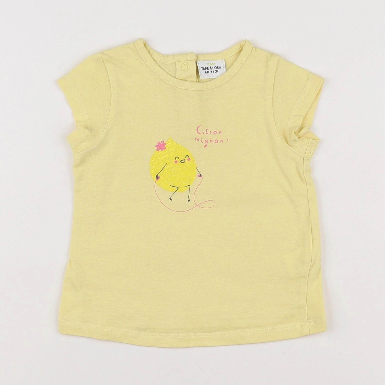 Tape à l'oeil - tee-shirt jaune - 6 mois
