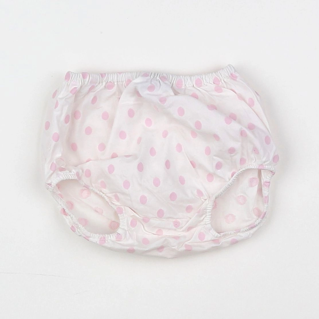 Jacadi - bloomer blanc, rose - 1 mois