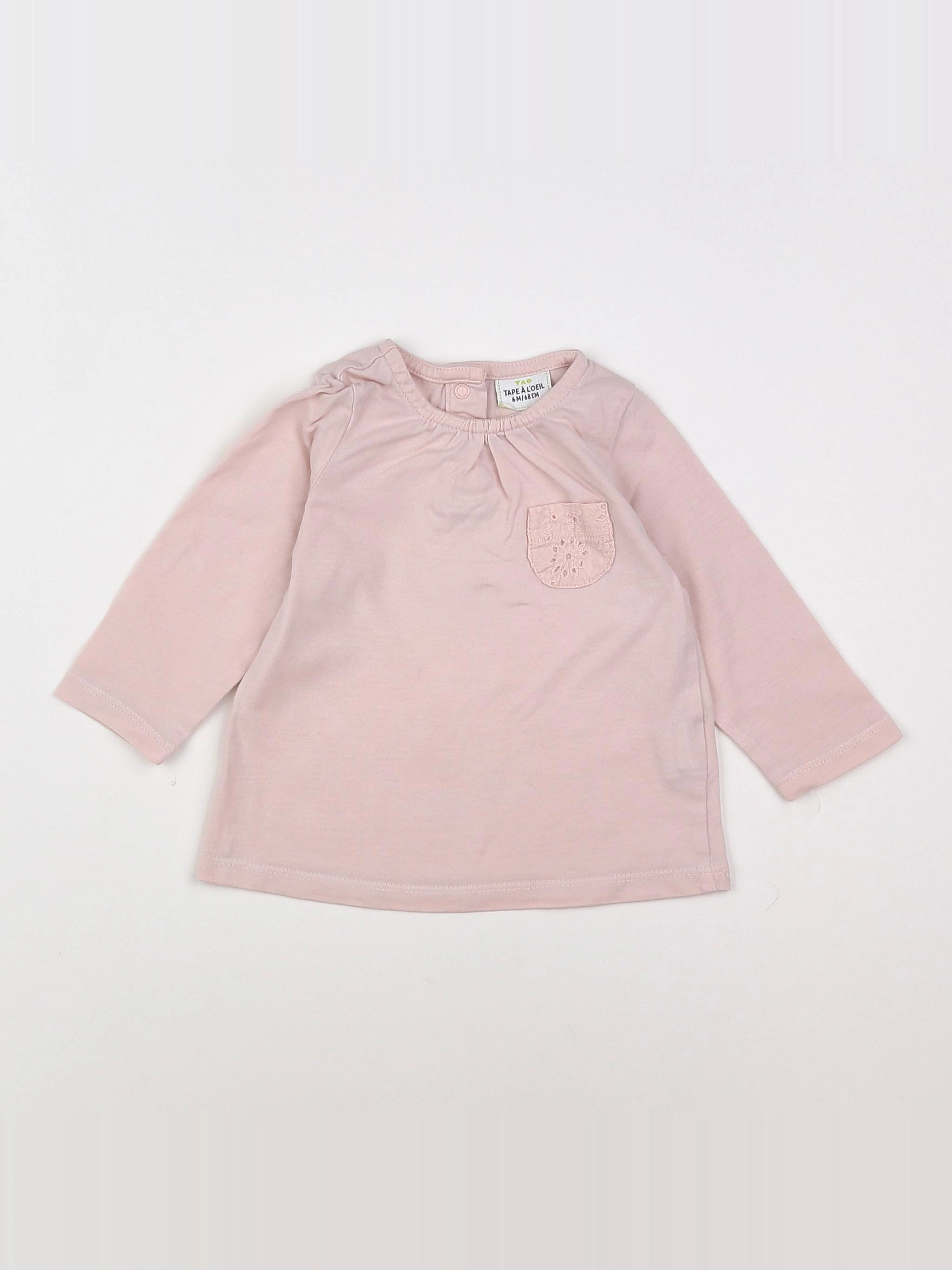 Tape à l'oeil - tee-shirt rose - 6 mois