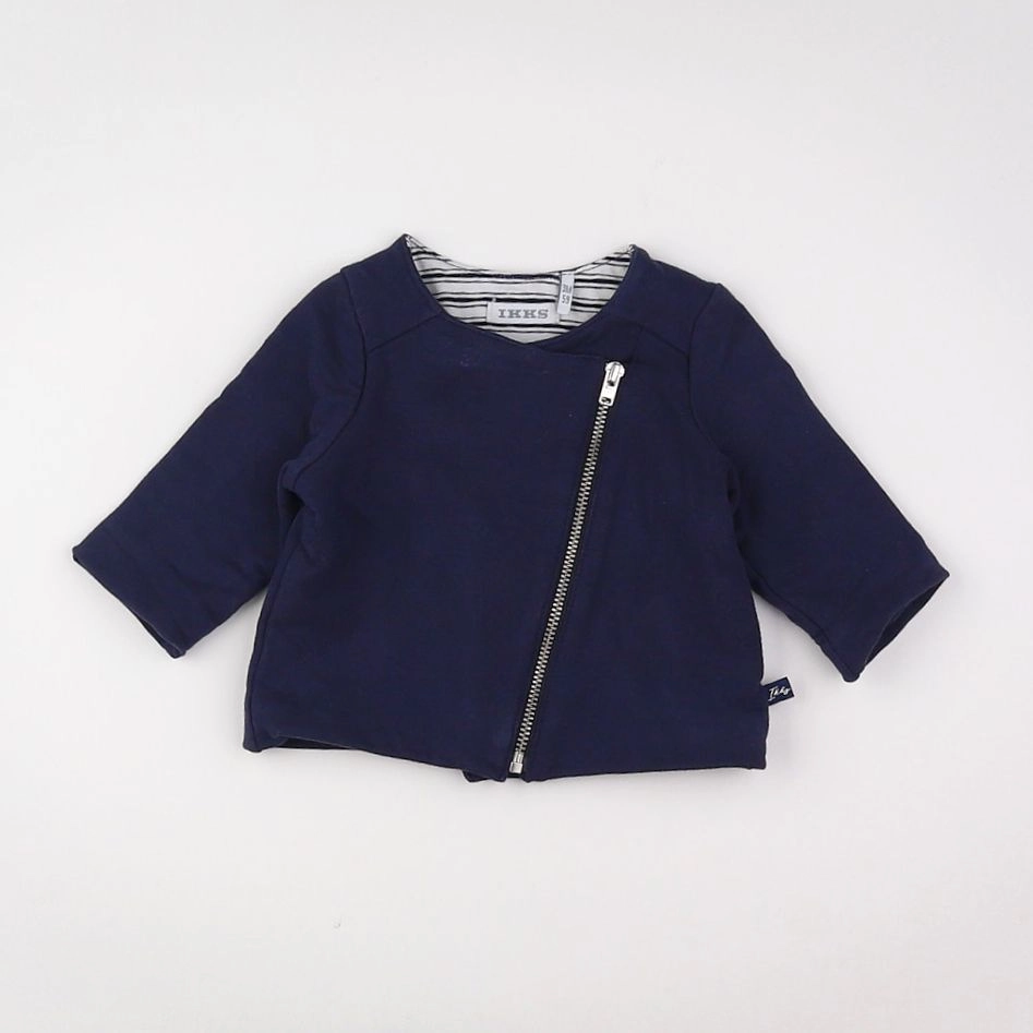 IKKS - sweat bleu - 3 mois