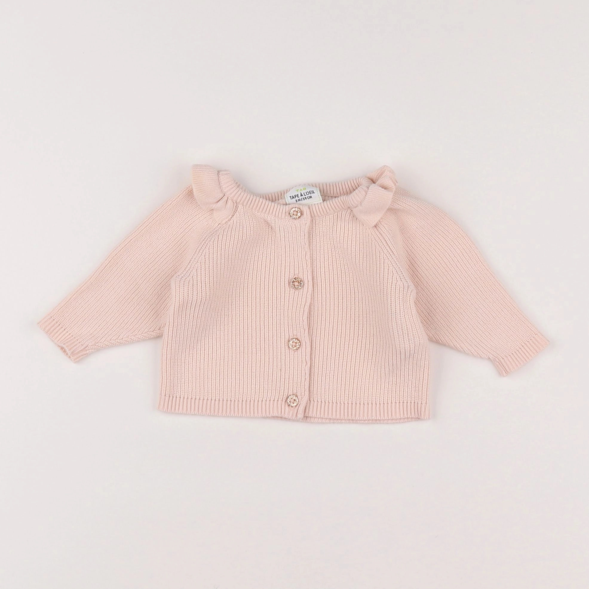 Tape à l'oeil - gilet rose - 3 mois