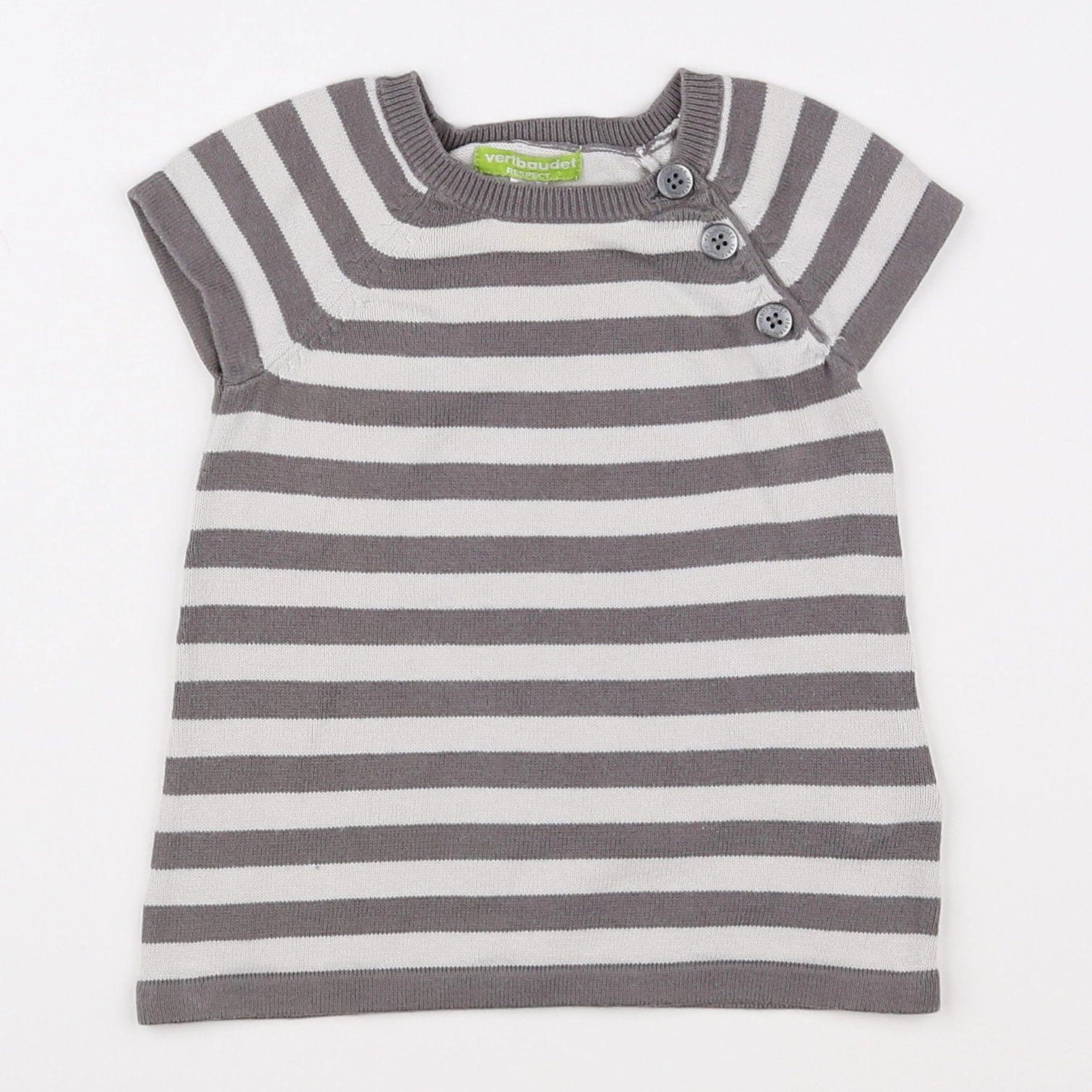 Vertbaudet - robe gris - 3 mois