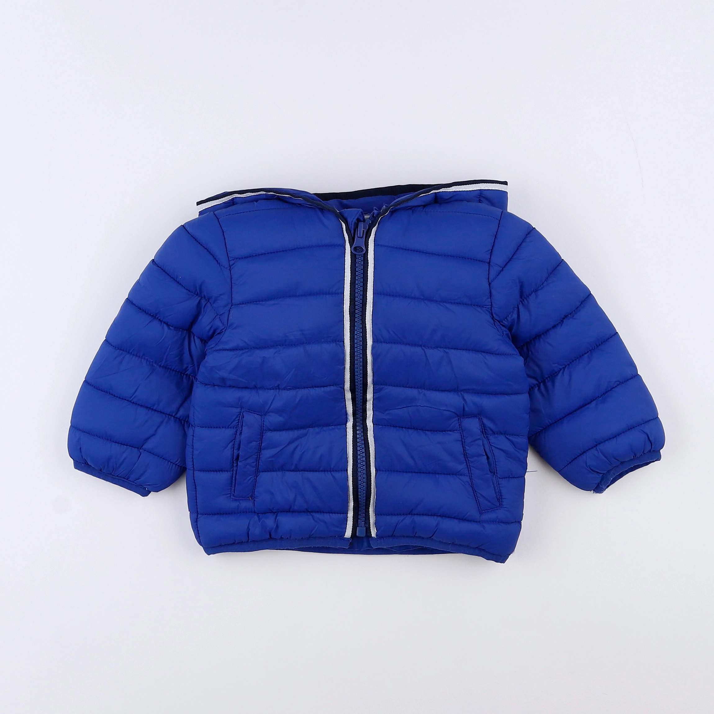 Vertbaudet - doudoune bleu - 12 mois