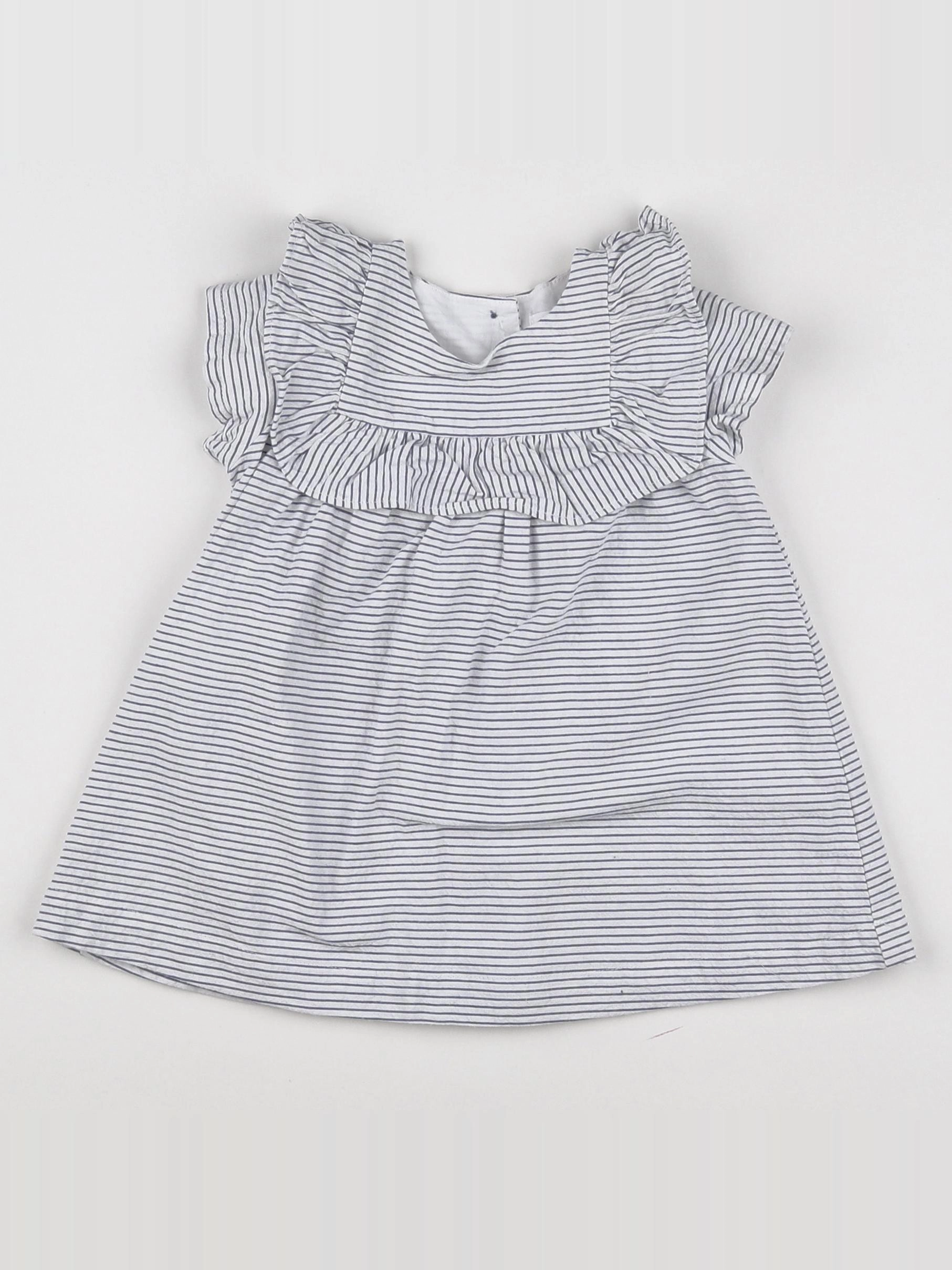 Absorba - robe bleu, blanc - 6 mois