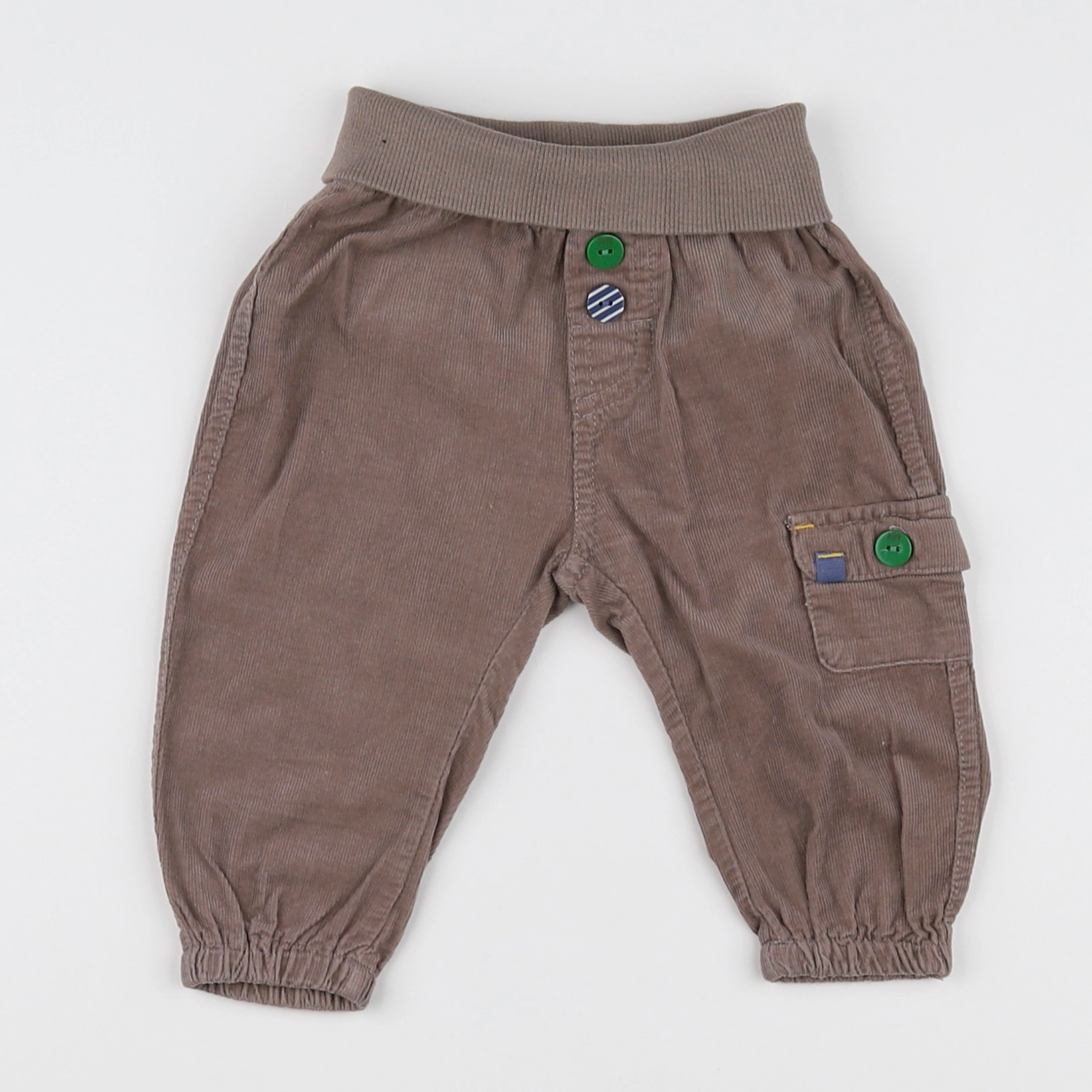 H&M - sarouel marron - 4/6 mois