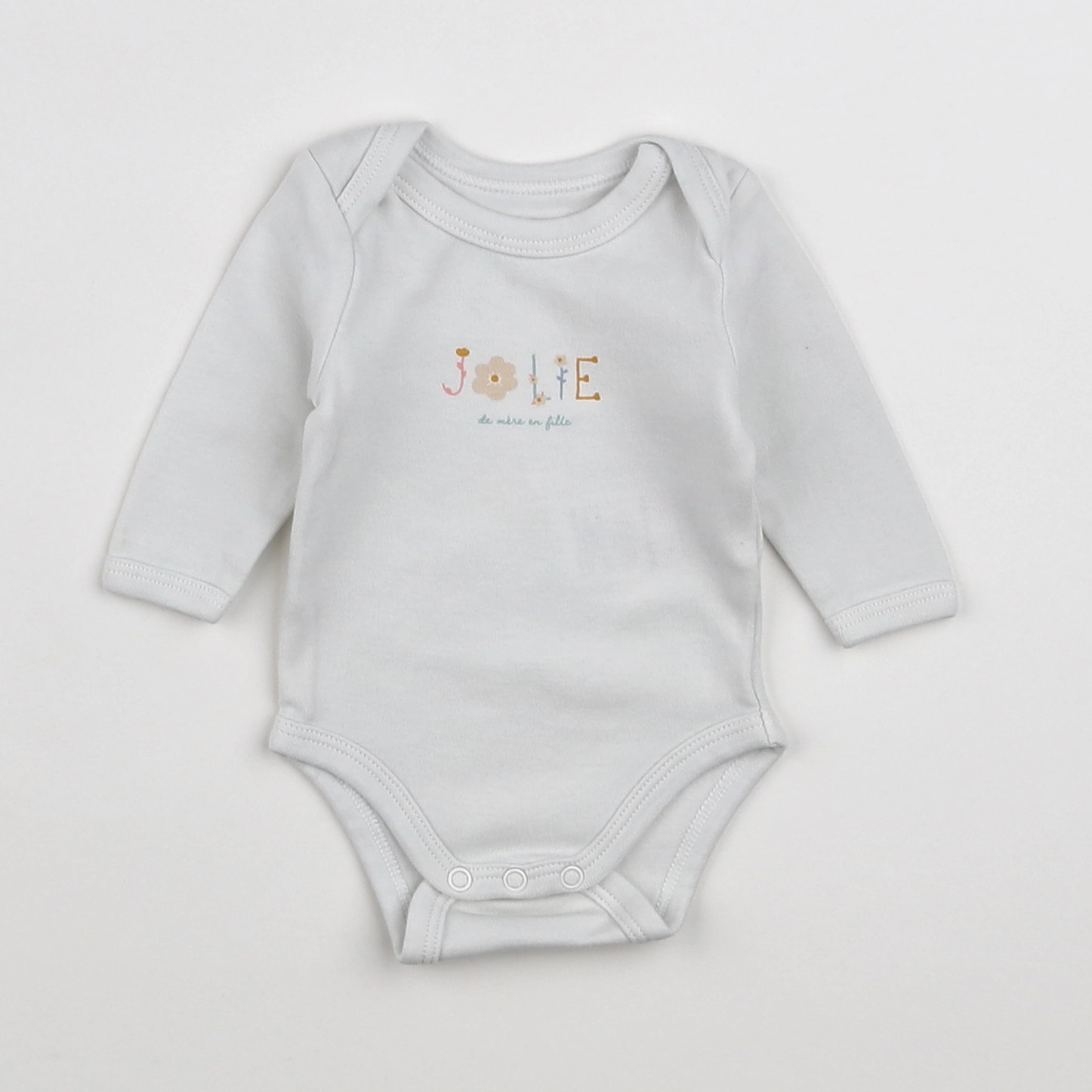 Vertbaudet - body blanc, multicolore - 1 mois