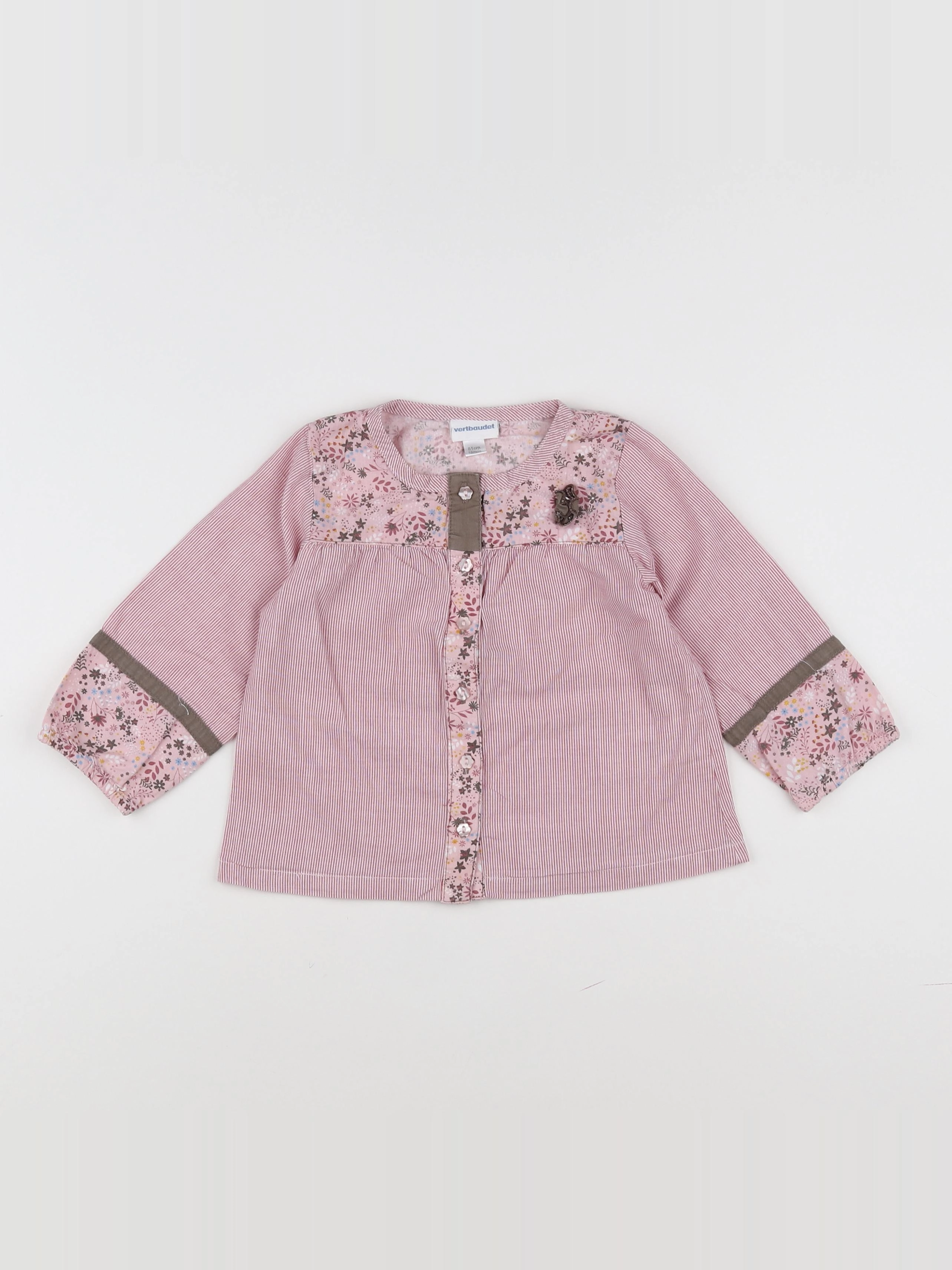 Vertbaudet - blouse rose - 18 mois