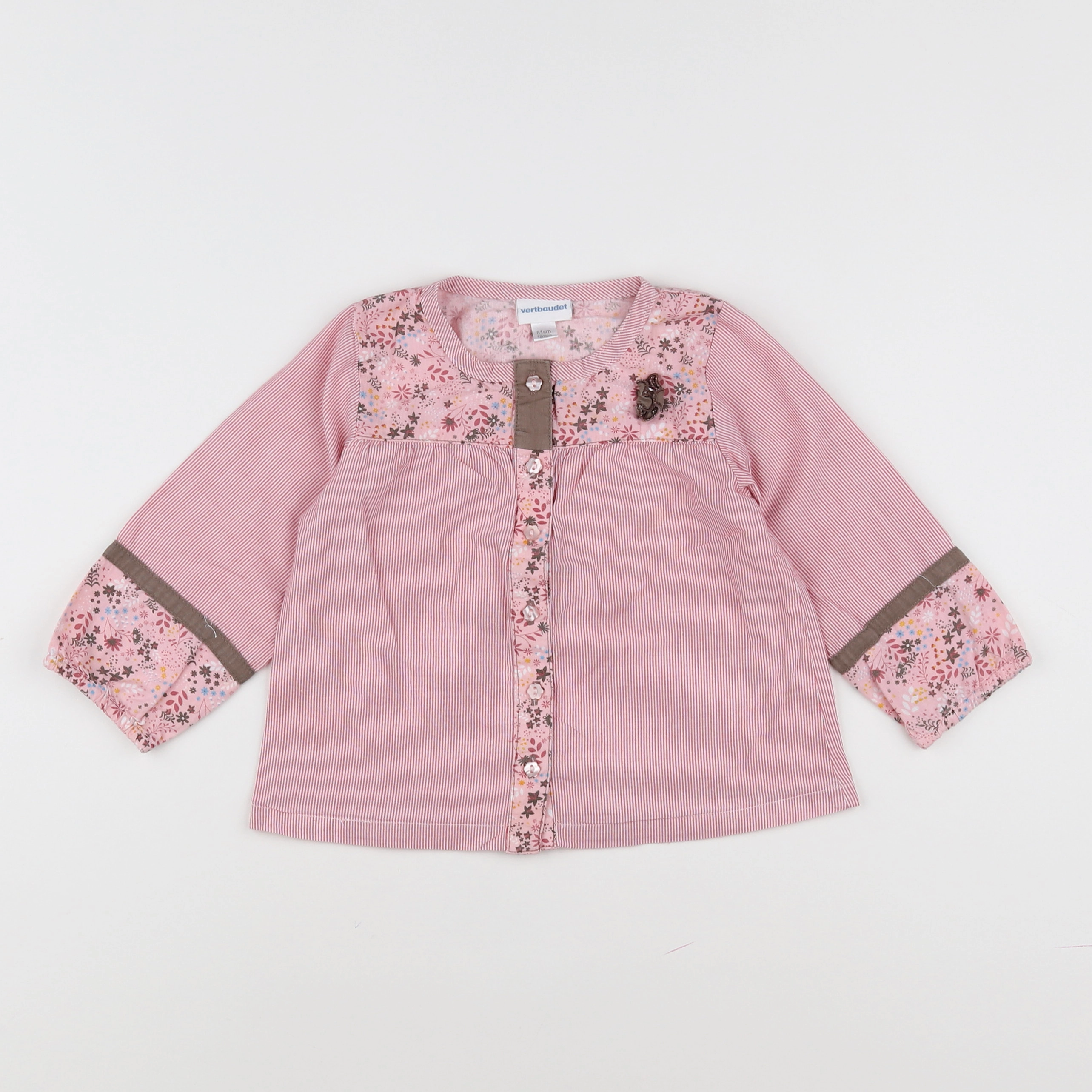 Vertbaudet - blouse rose - 18 mois