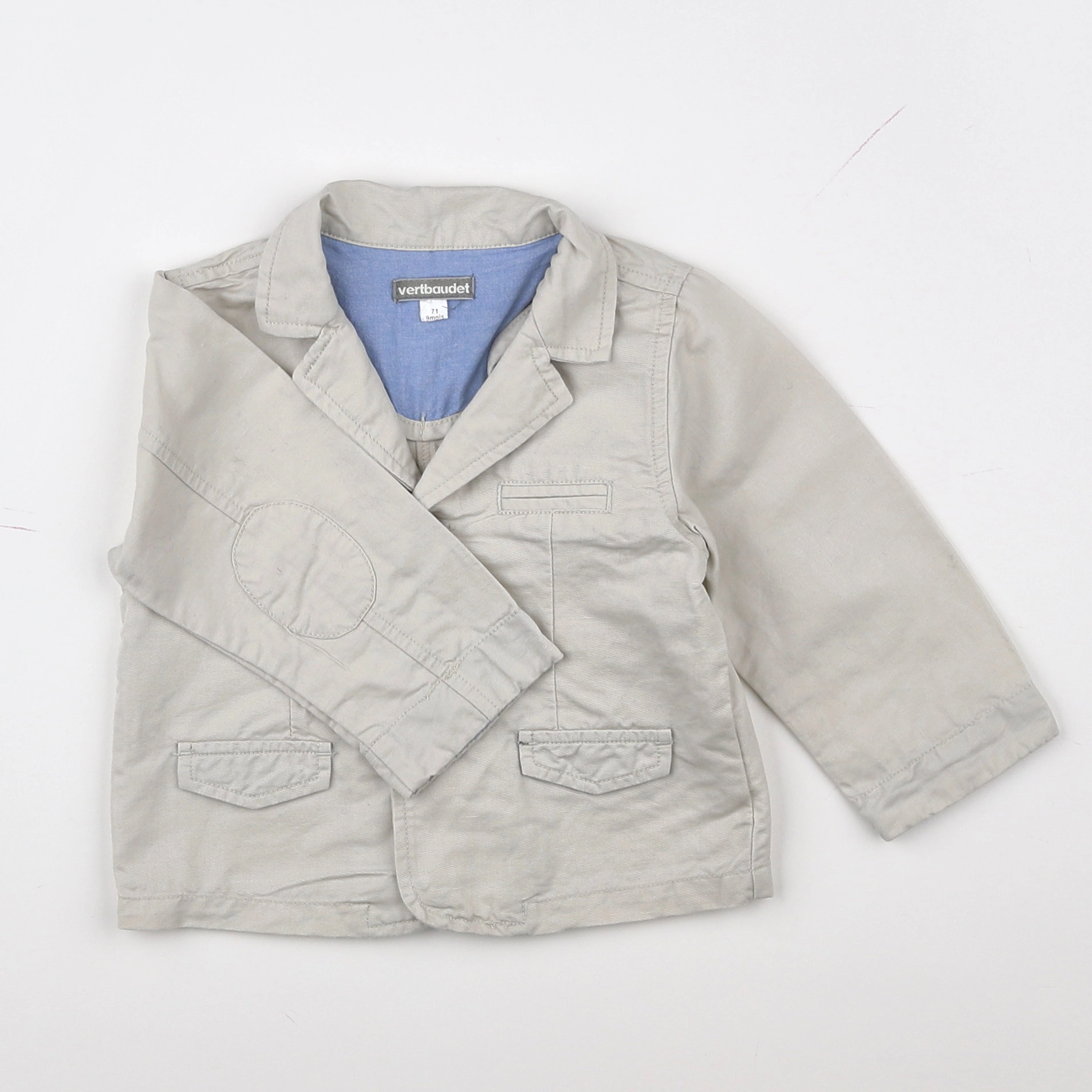 Vertbaudet - veste beige - 9 mois