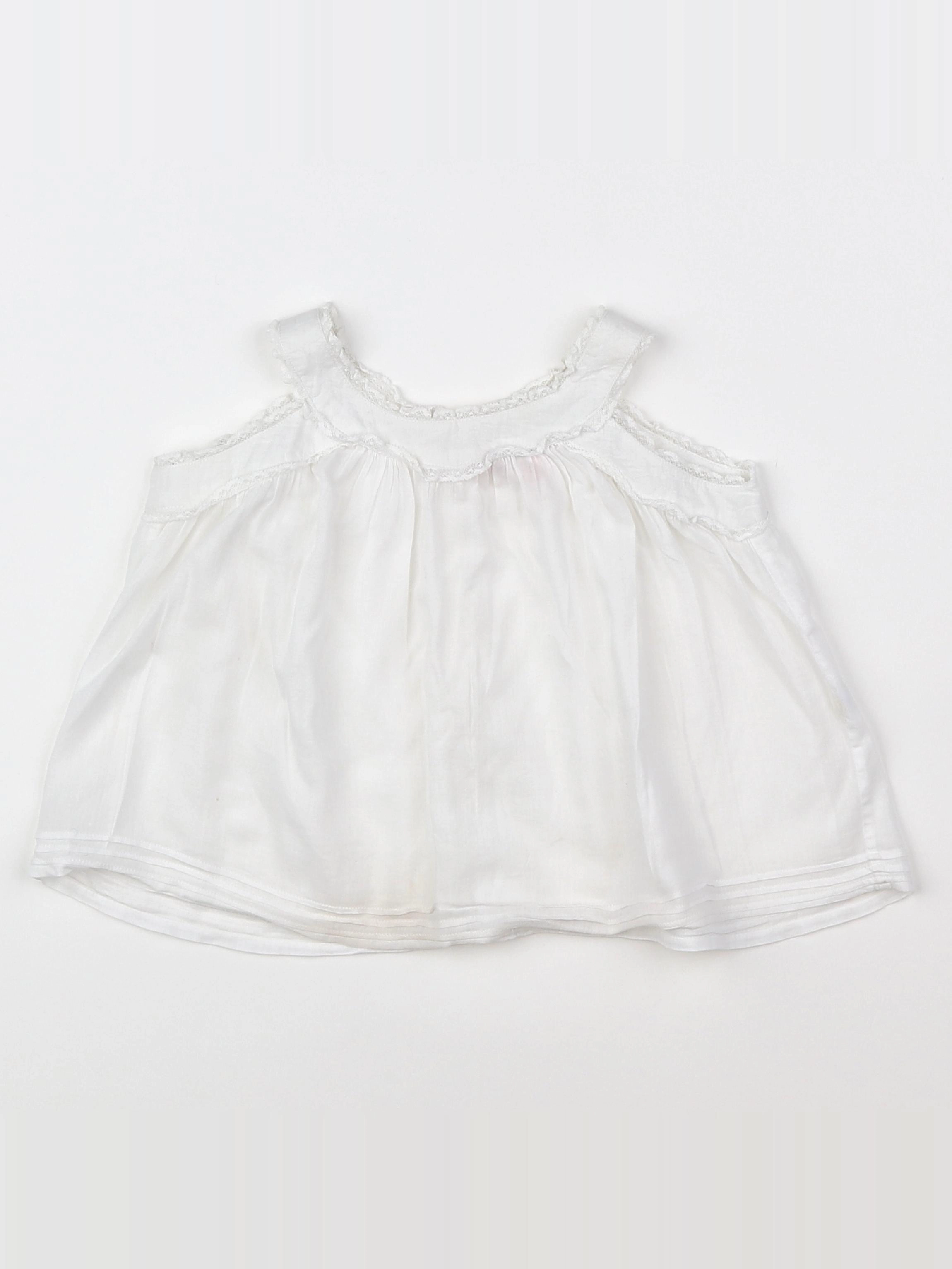 Bonpoint - blouse blanc - 3 mois