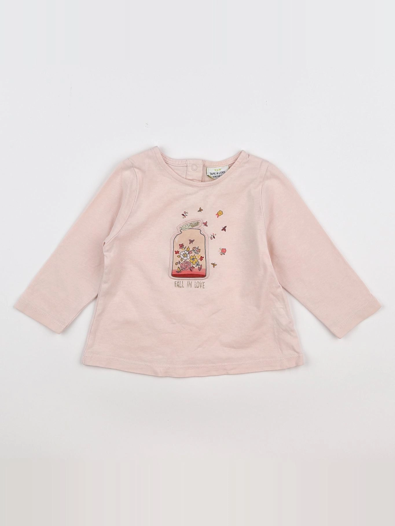 Tape à l'oeil - tee-shirt rose - 6 mois