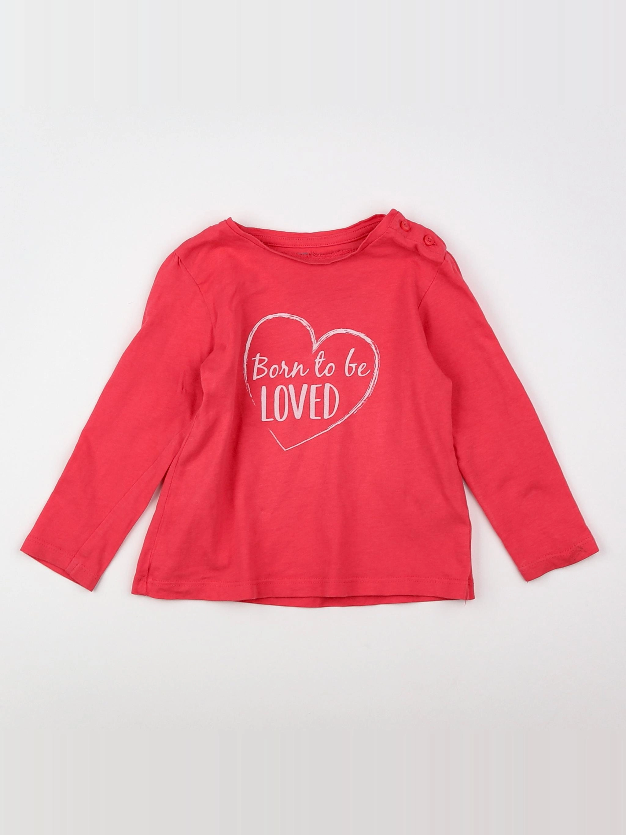 Vertbaudet - tee-shirt rose - 18 mois