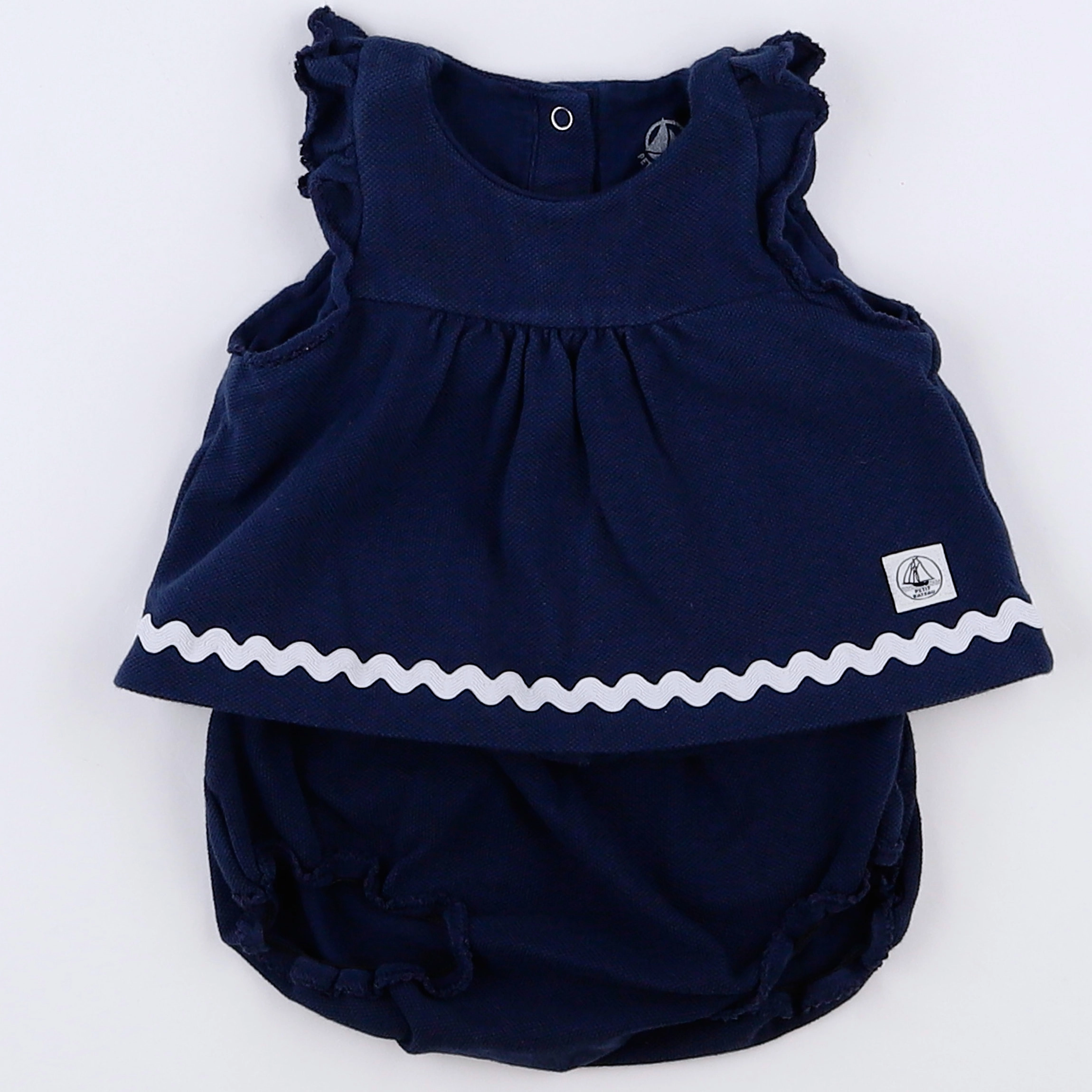 Petit Bateau - ensemble bleu - 3 mois