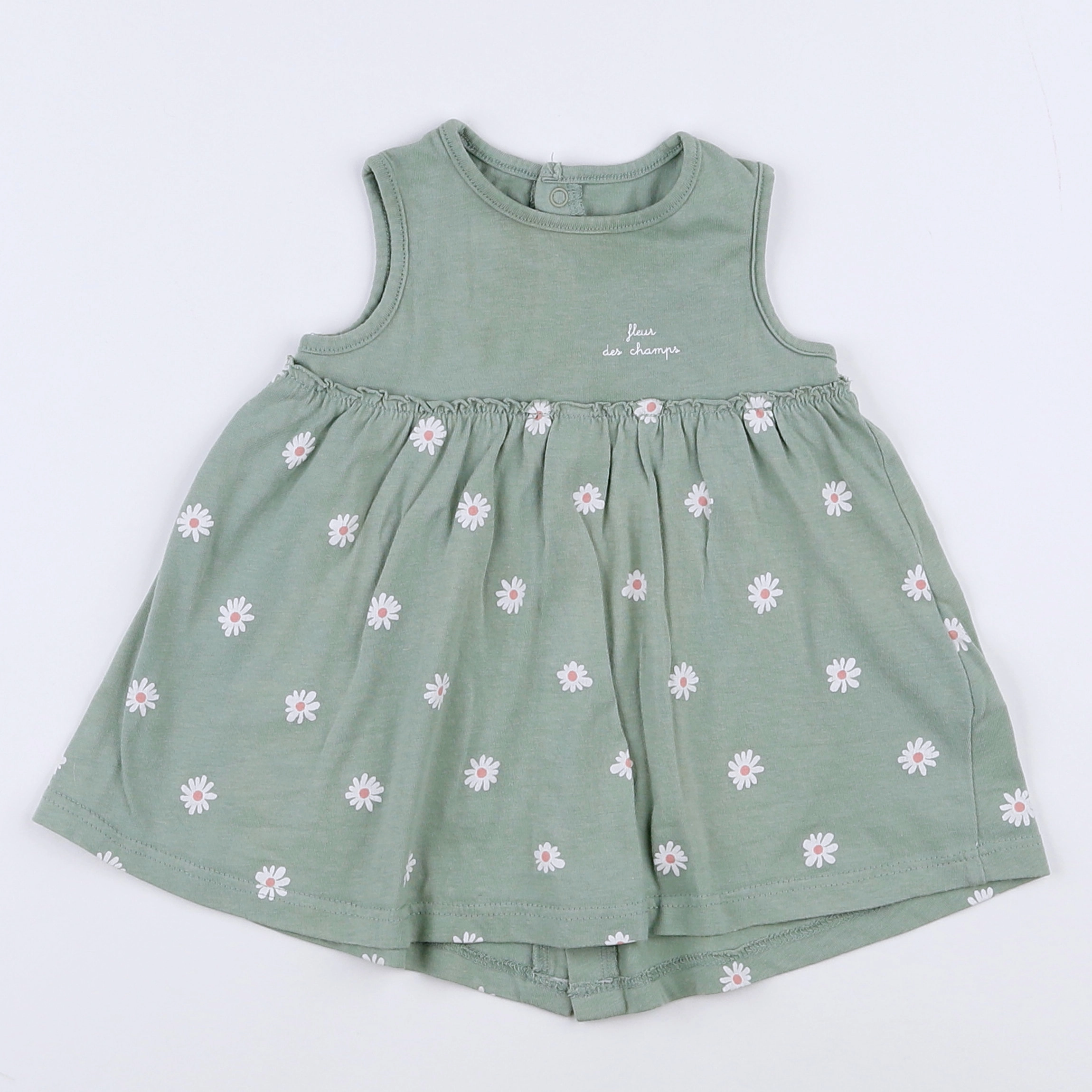 Vertbaudet - robe vert - 3 mois