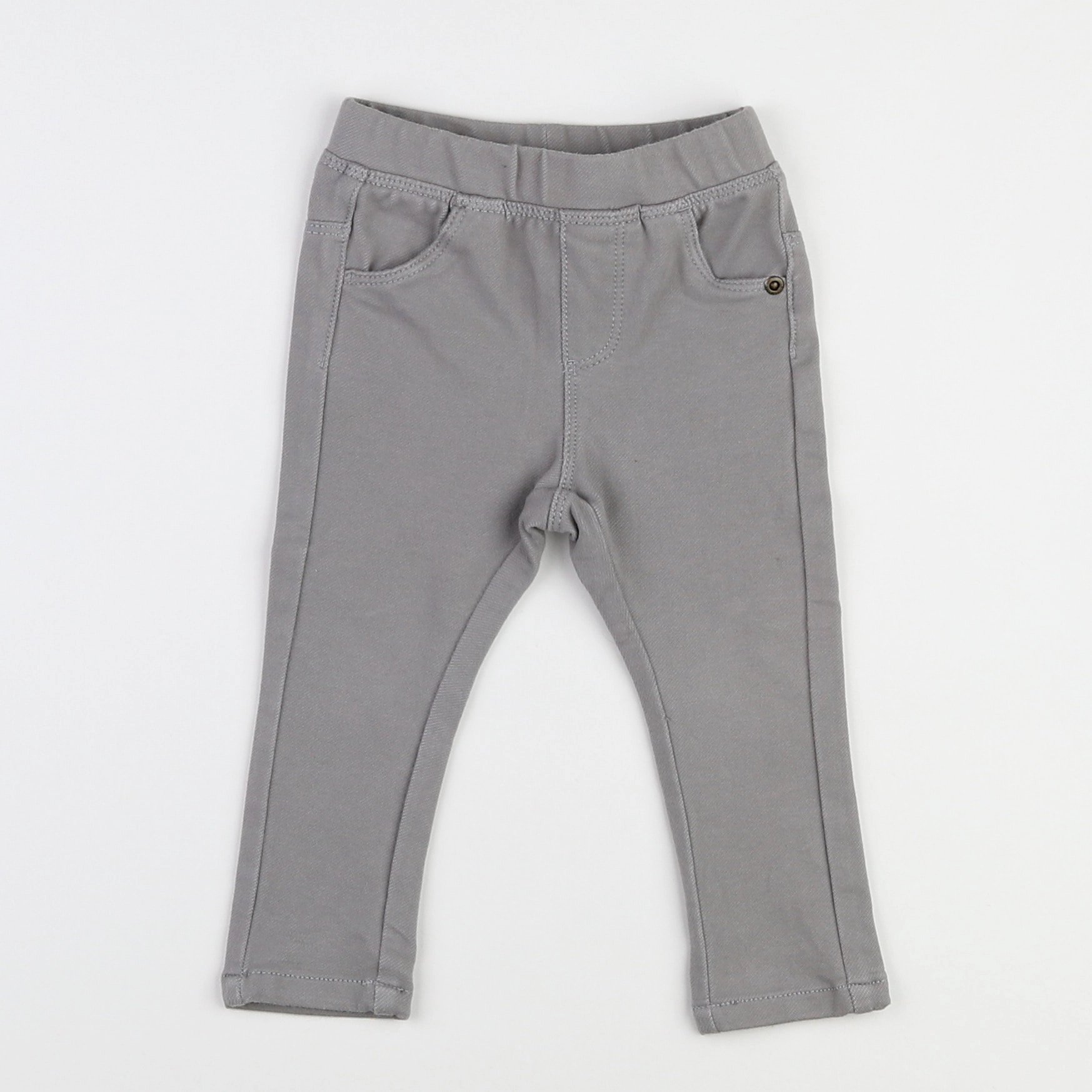 Vertbaudet - jegging gris - 12 mois