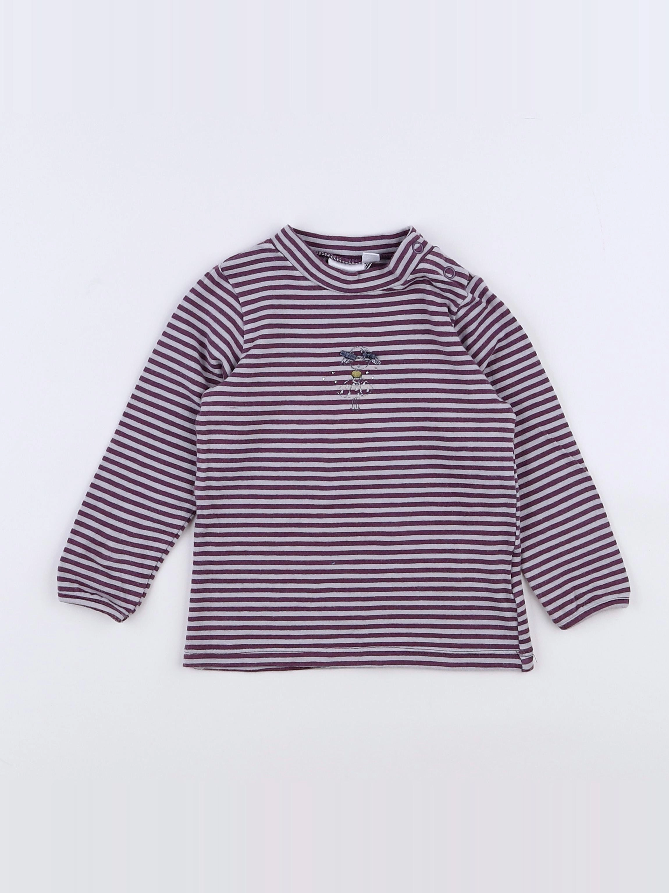 Cadet Rousselle - sous-pull violet - 6 mois