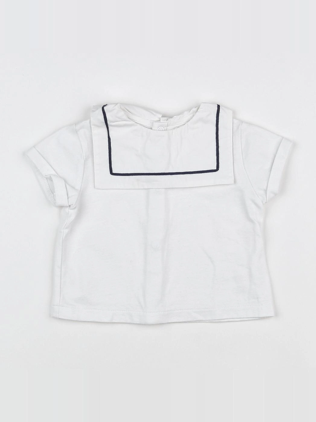 Jacadi - tee-shirt blanc, bleu - 6 mois