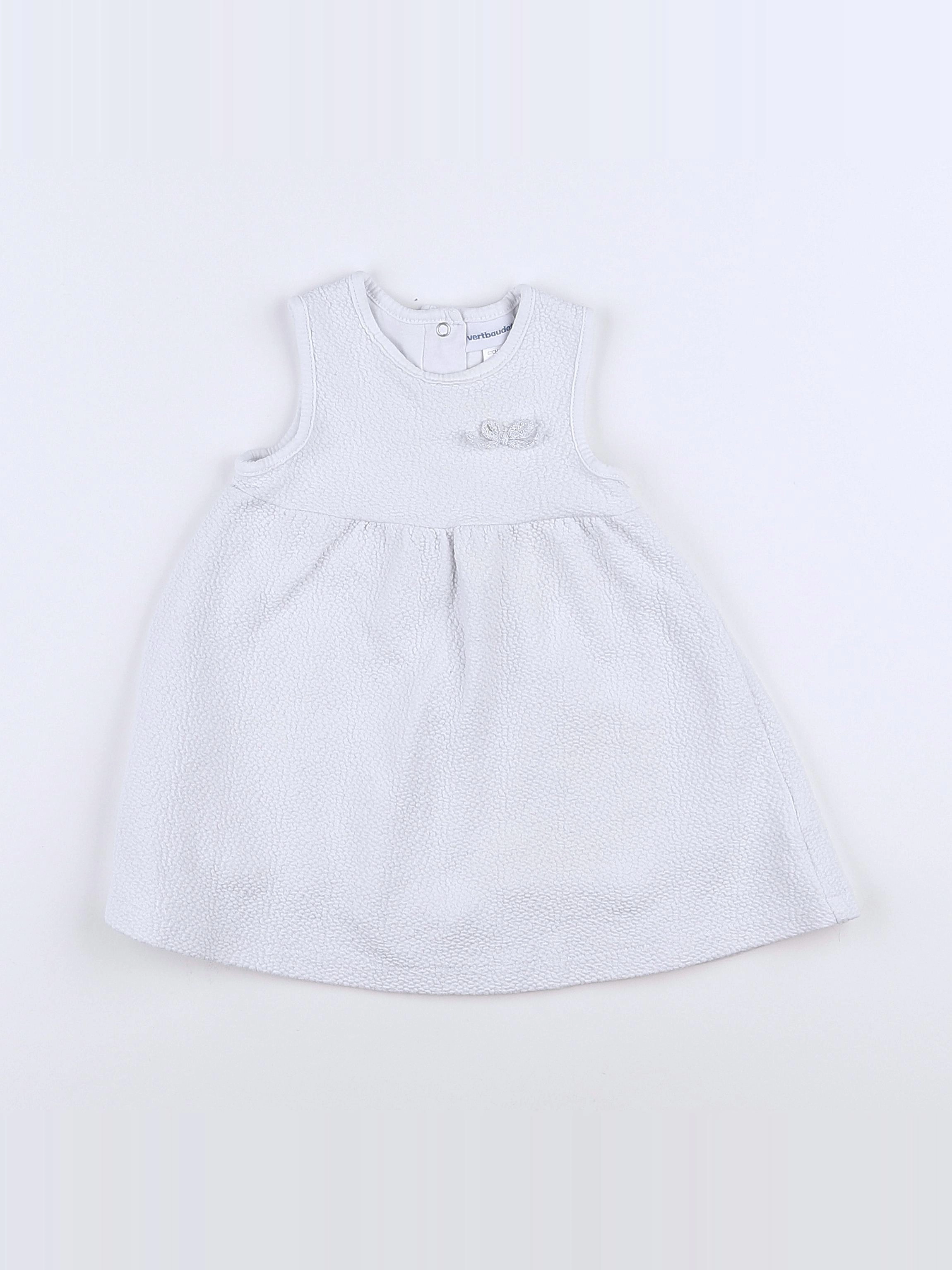 Vertbaudet - robe blanc - 6 mois