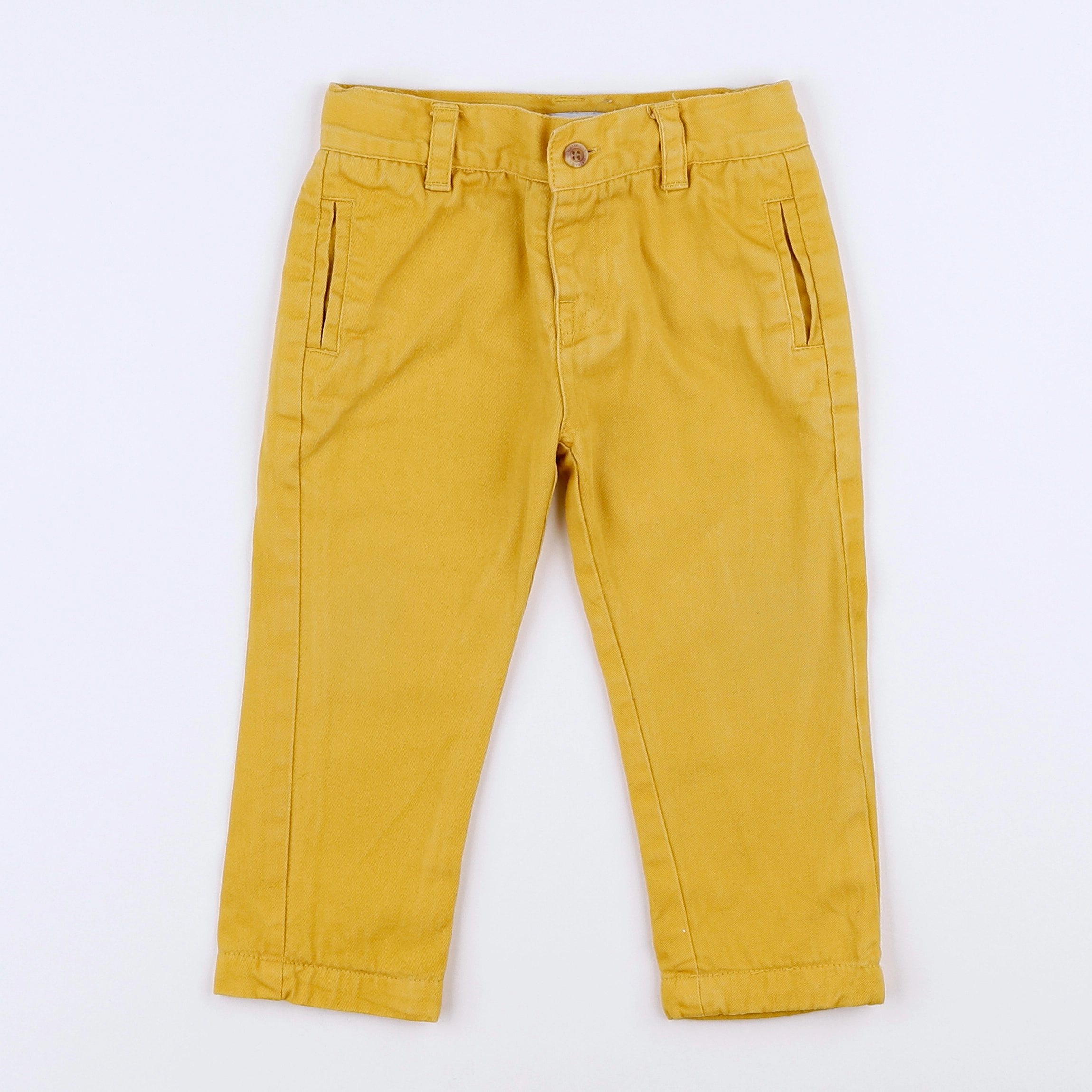 Vertbaudet - pantalon jaune - 12 mois