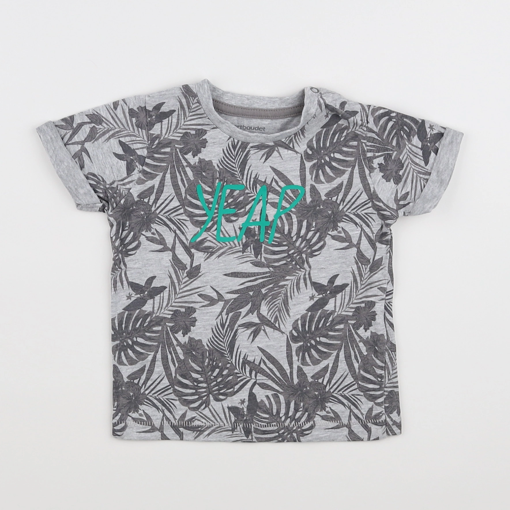 Vertbaudet - tee-shirt gris - 9 mois