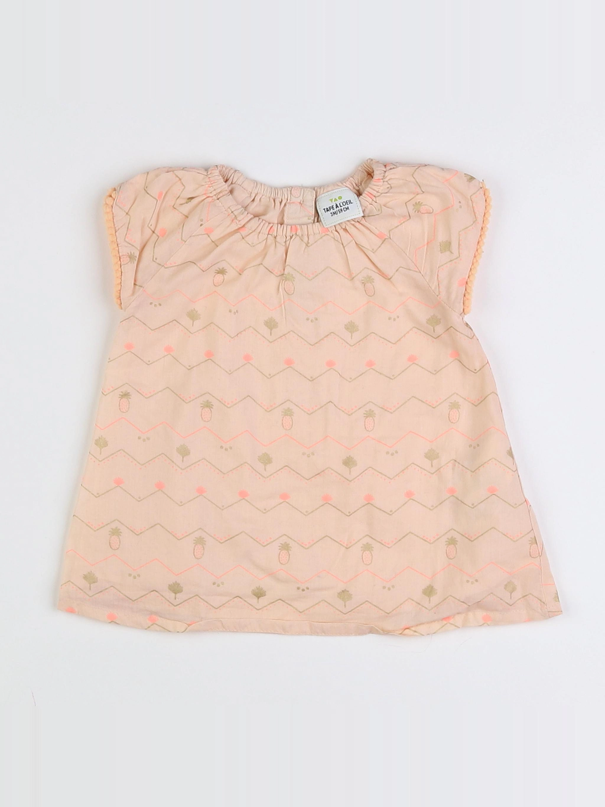 Tape à l'oeil - robe rose - 3 mois