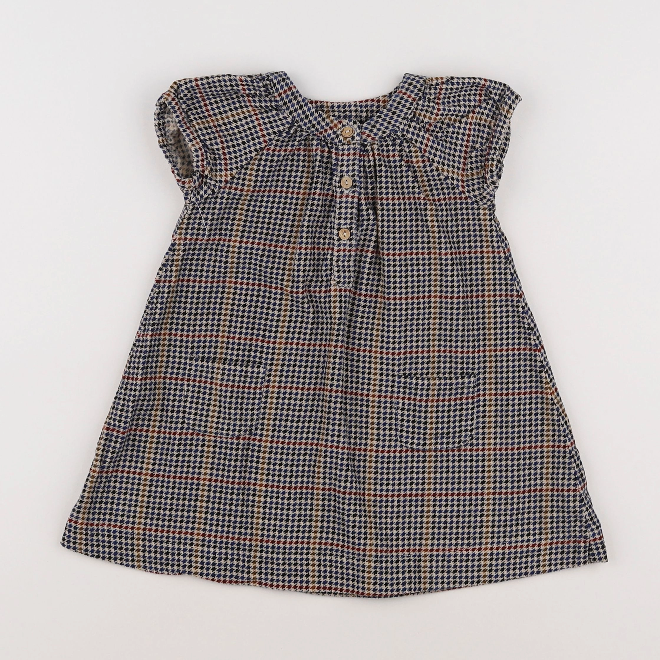 Boutchou - robe marron, vert - 12 mois