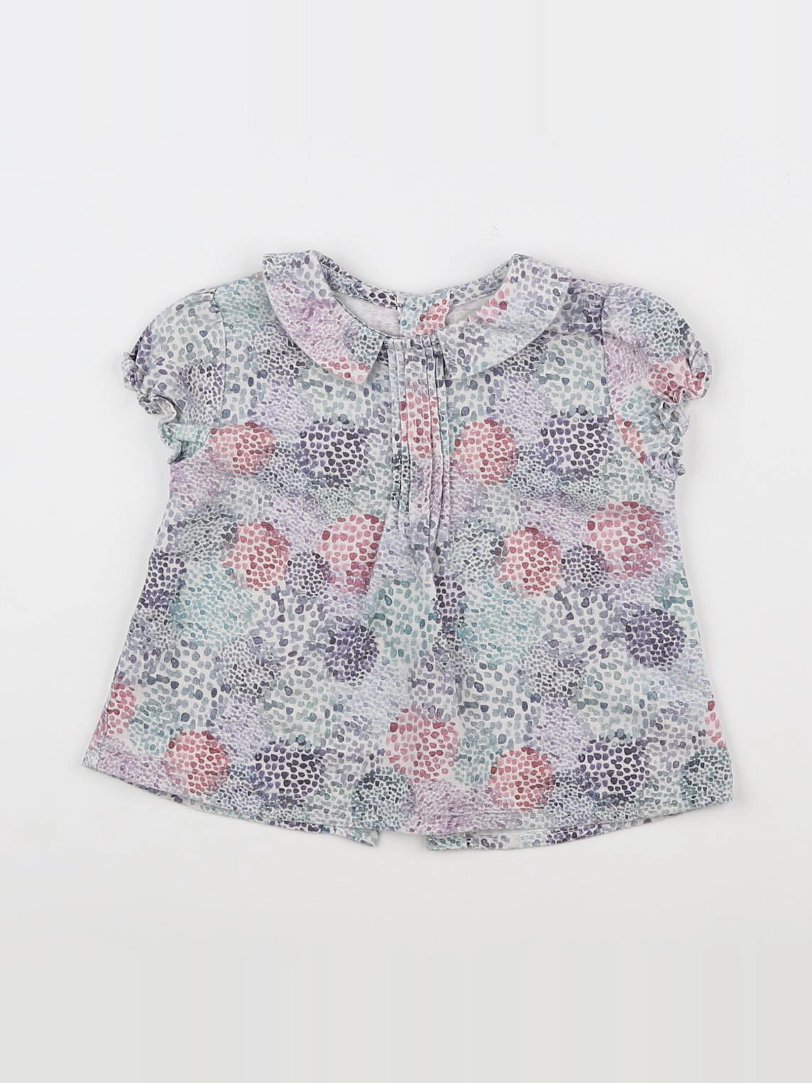Bonnet à Pompon - blouse multicolore - 18 mois