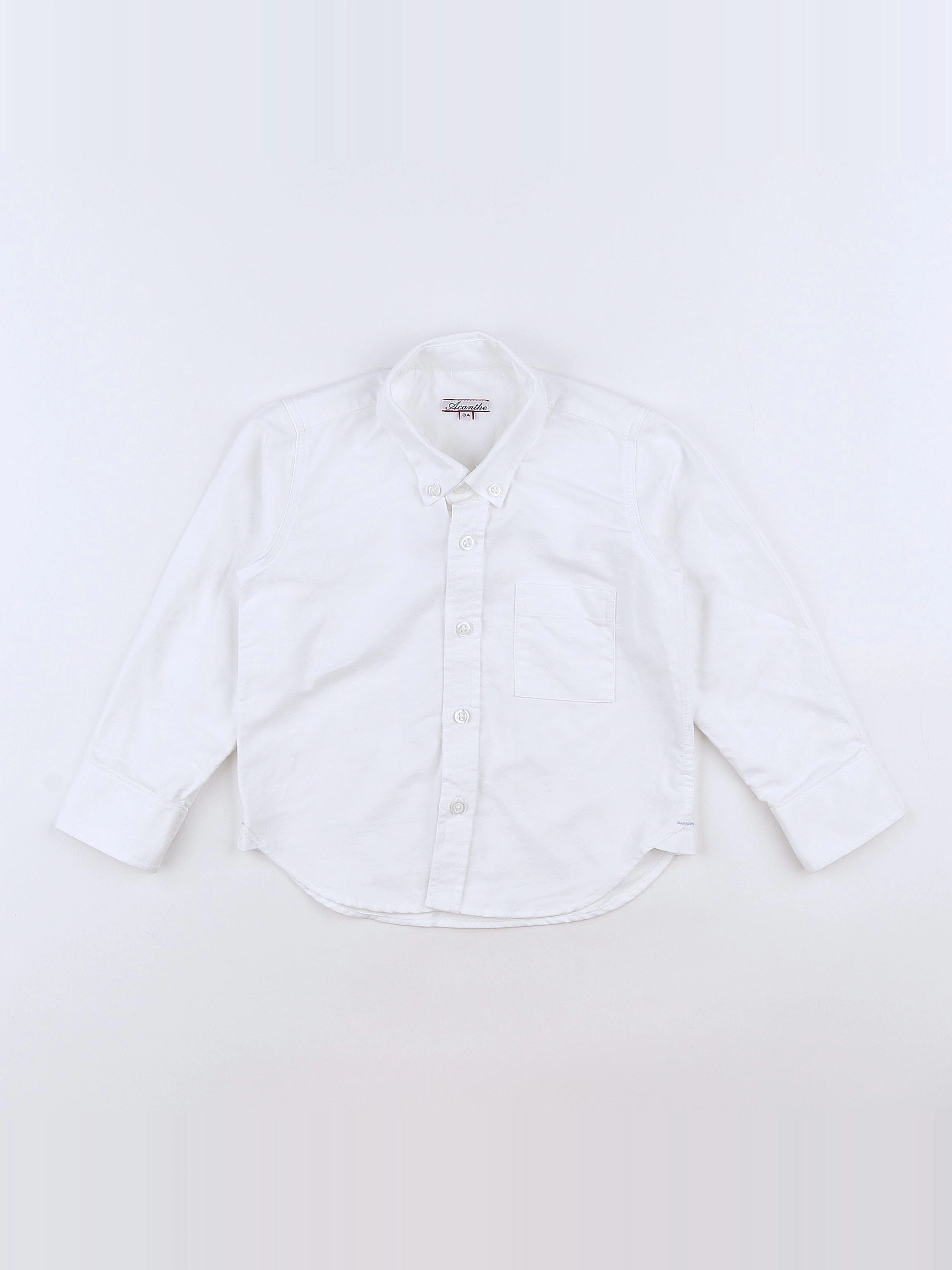 Acanthe - chemise blanc - 3 ans