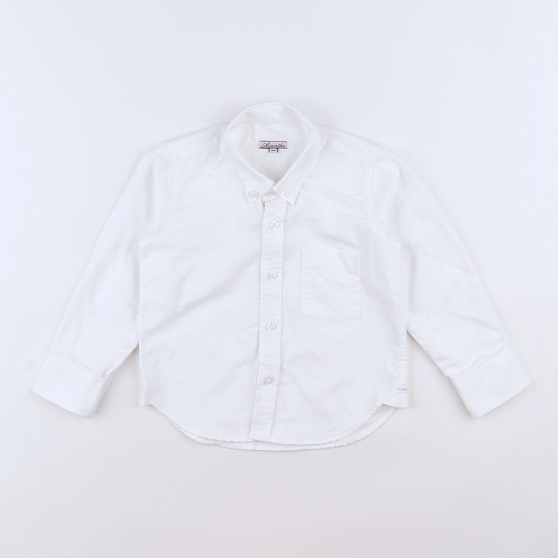 Acanthe - chemise blanc - 3 ans