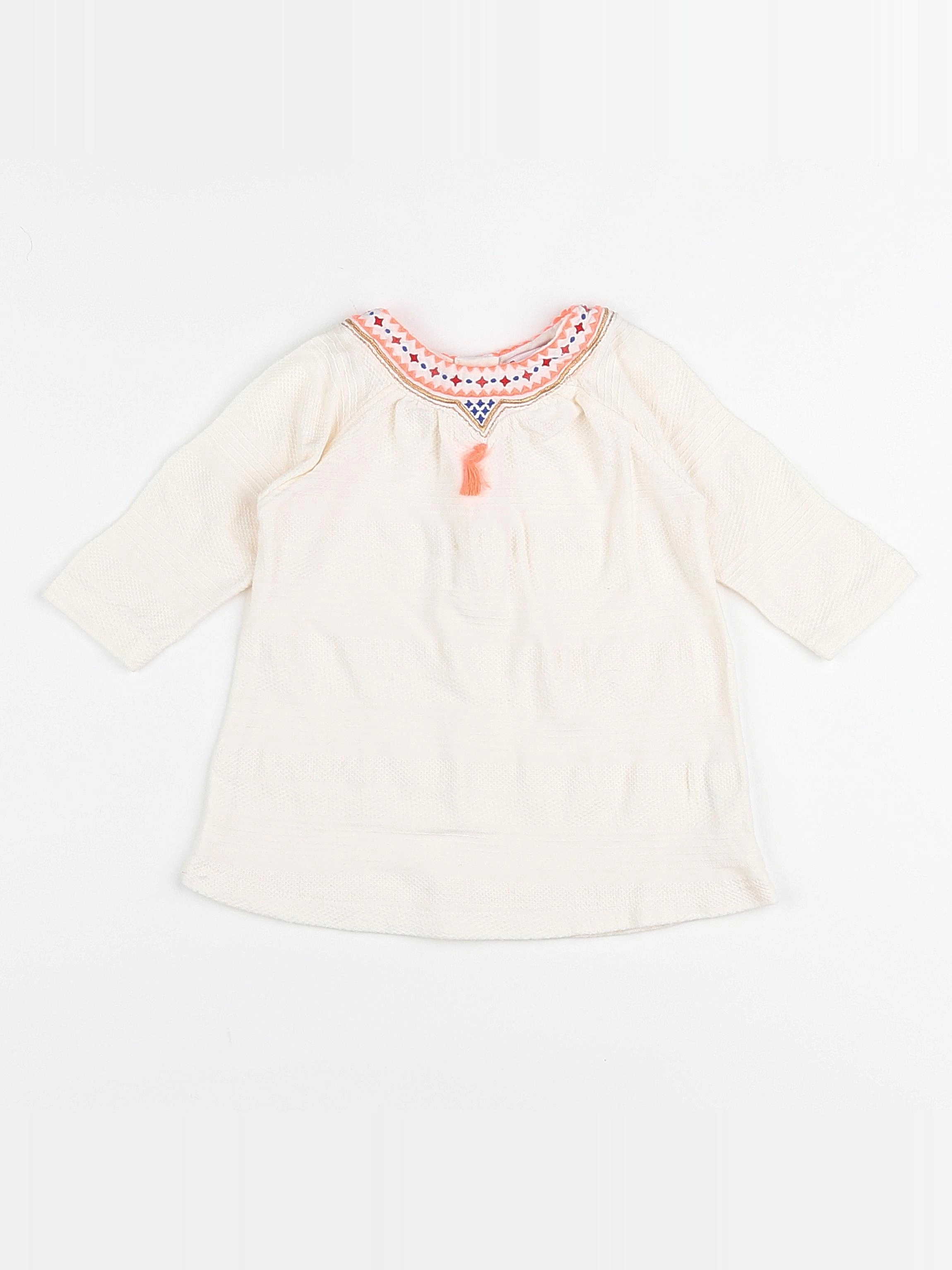 DPAM - robe beige, orange - 3 mois