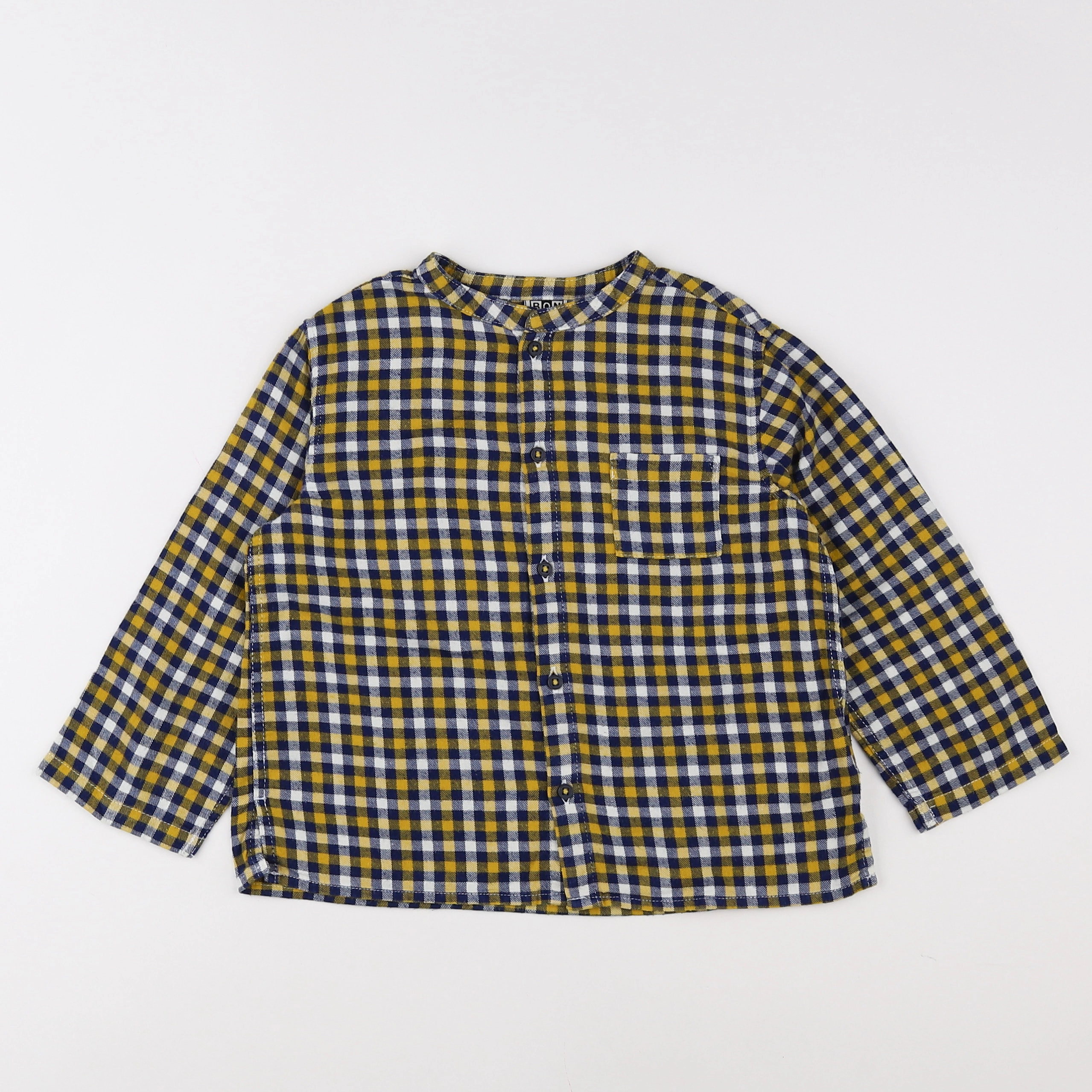 Bonton - chemise jaune, bleu - 3 ans