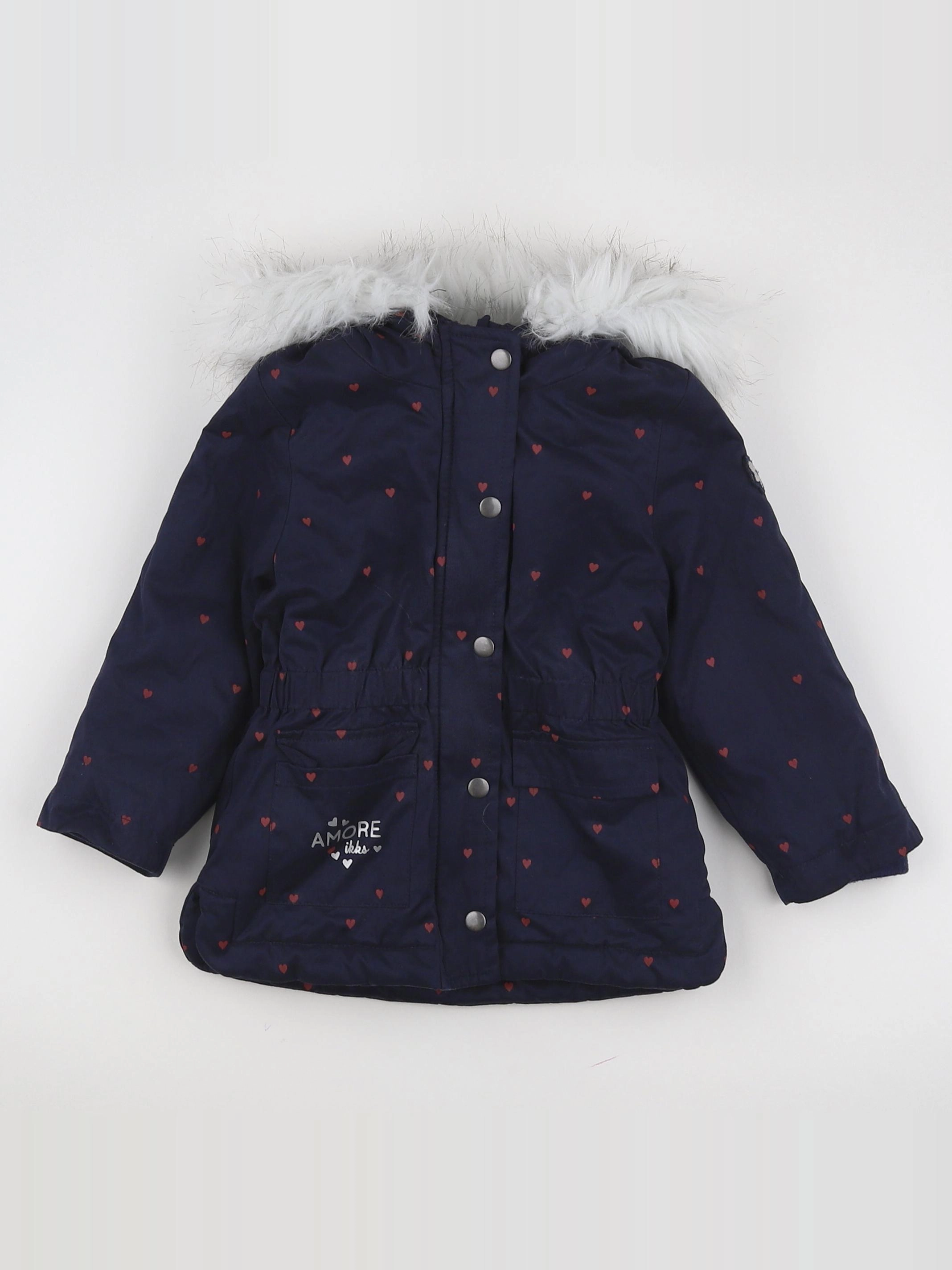 IKKS - parka bleu, rouge - 18 mois