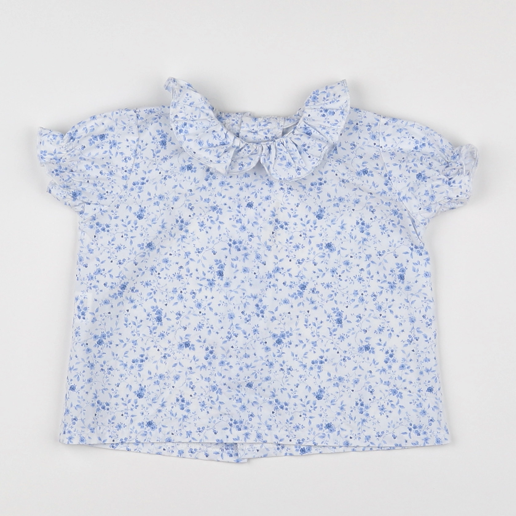 Lola Palacios - blouse bleu - 12 mois