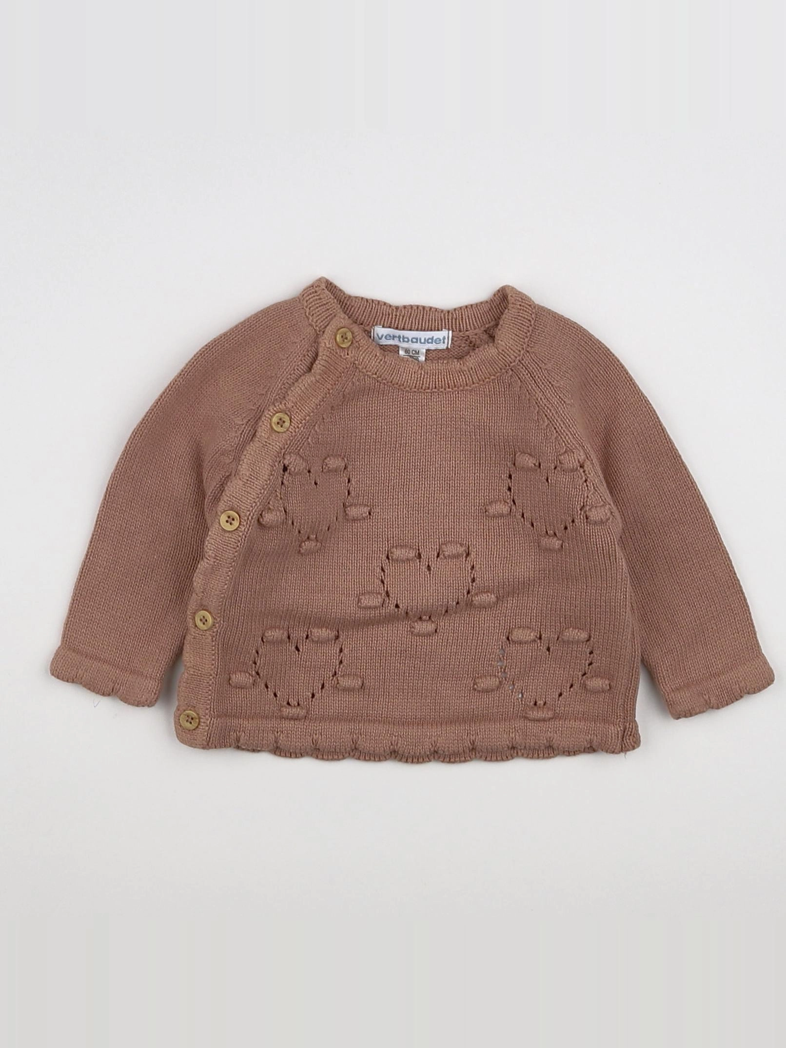 Vertbaudet - pull rose - 3 mois