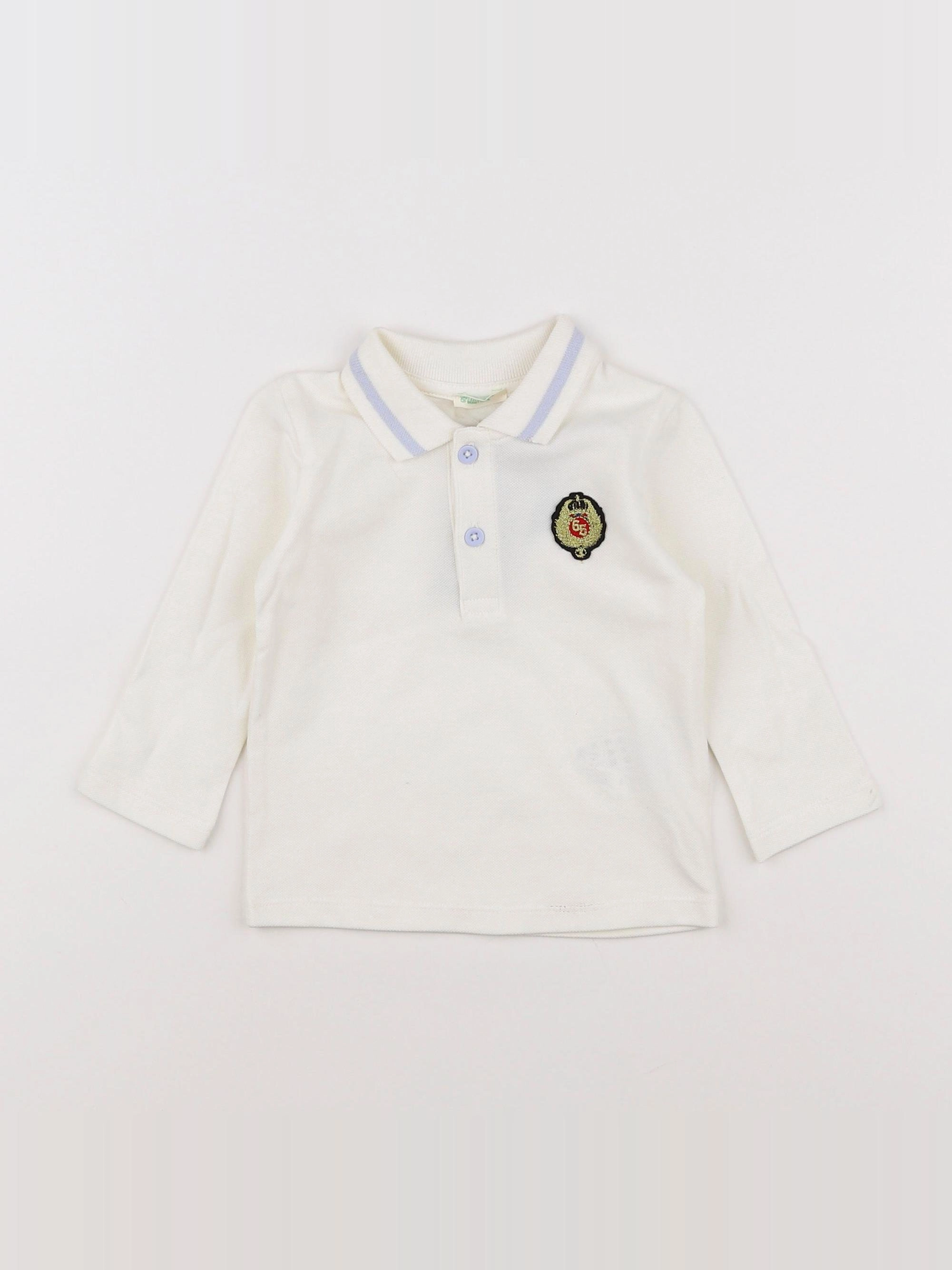 Benetton - polo beige (état neuf) - 6/9 mois