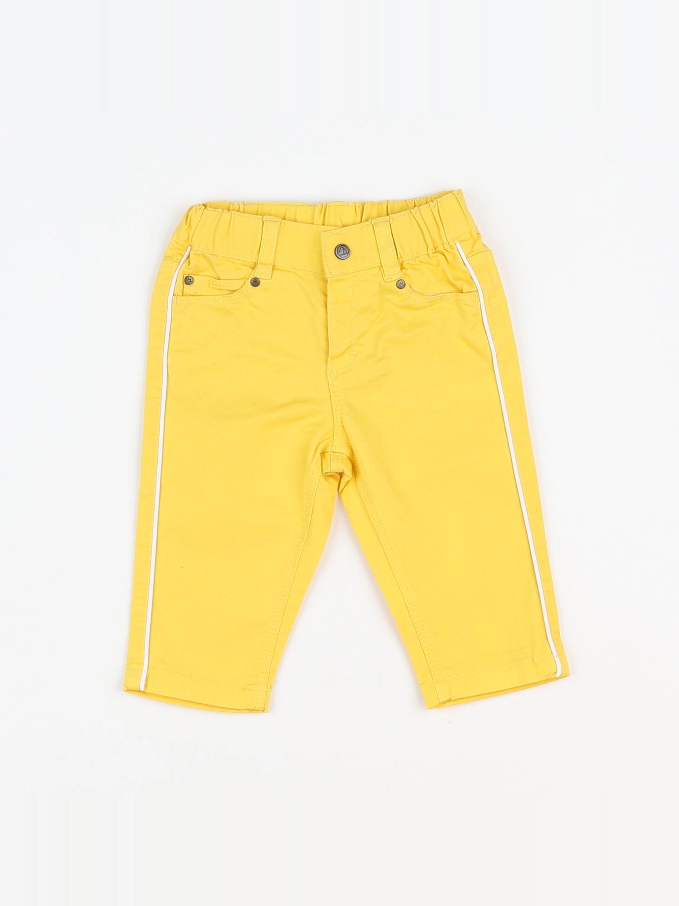 Petit Bateau - pantalon jaune - 3 mois