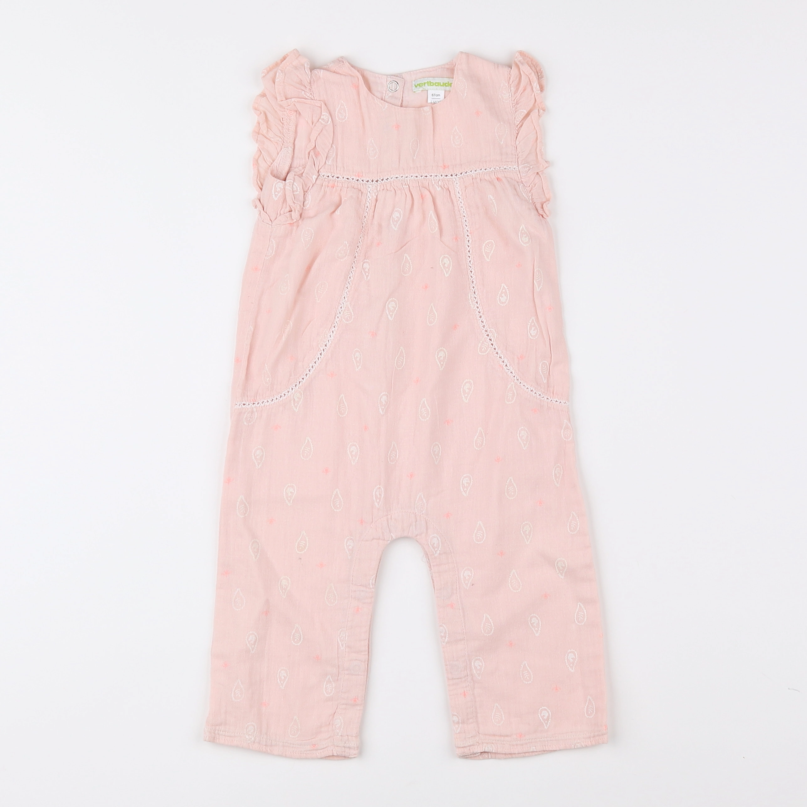 Vertbaudet - combinaison rose - 3 mois