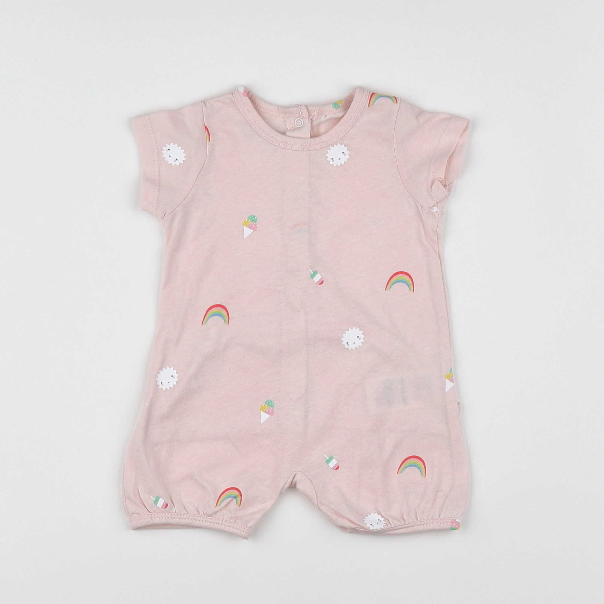 Vertbaudet - pyjama coton rose - 3 mois