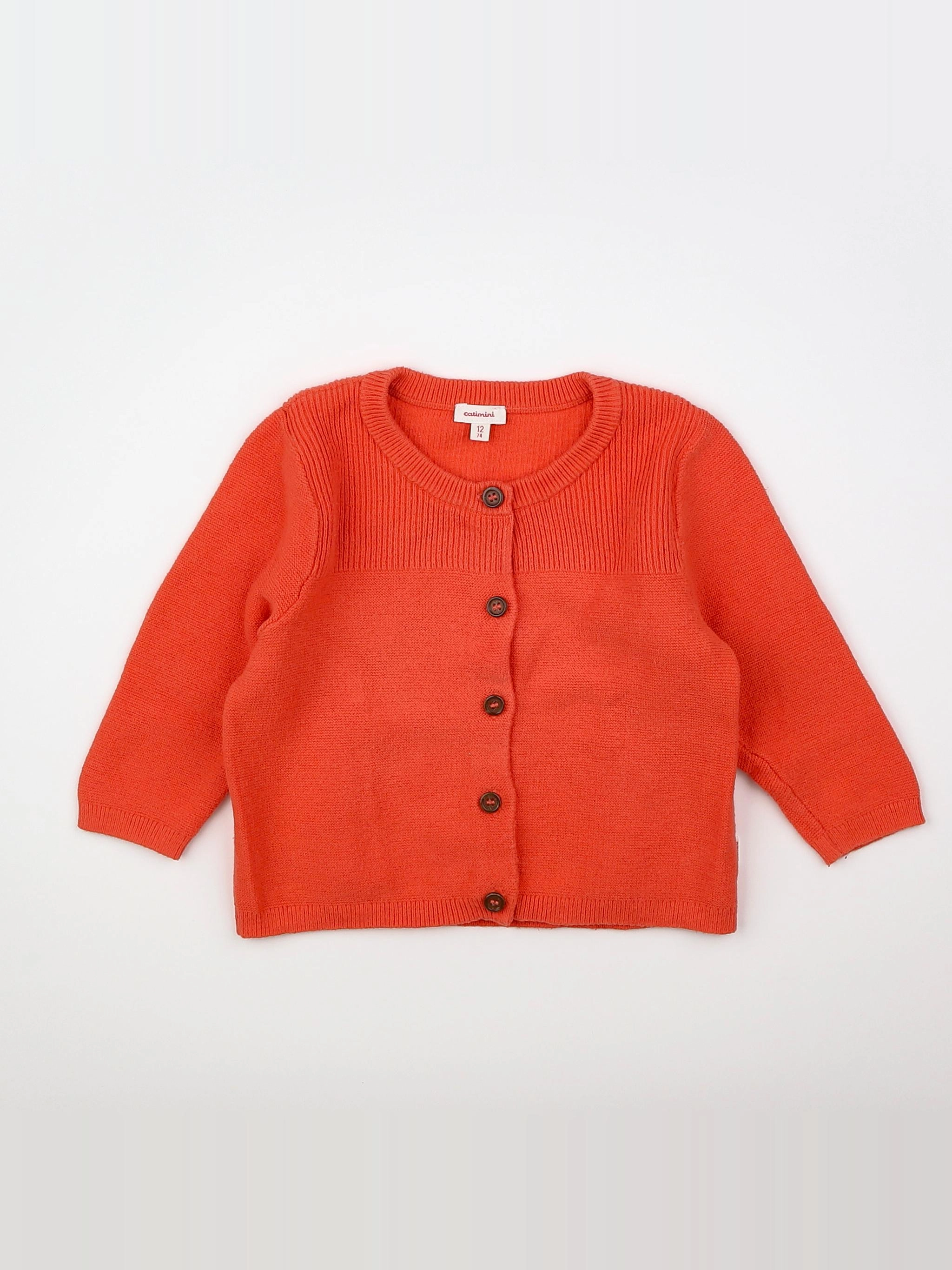Catimini - gilet rose - 12 mois