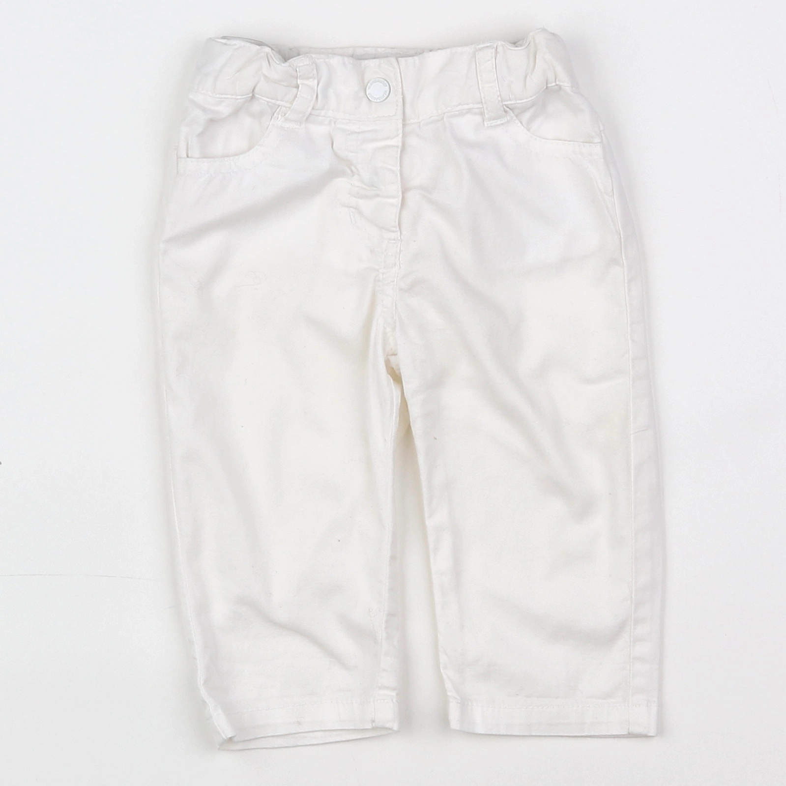 Vertbaudet - pantalon blanc - 9 mois
