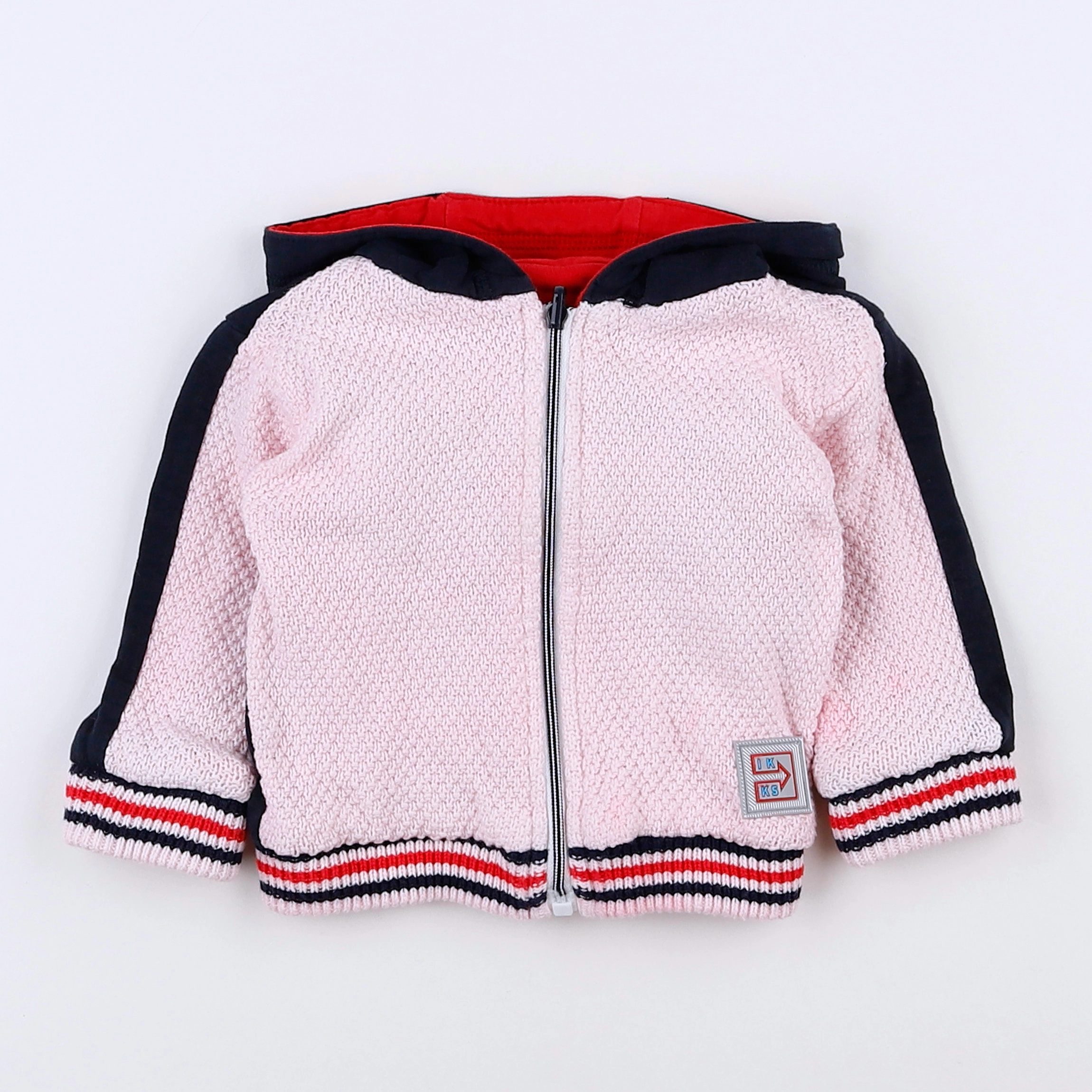 IKKS - gilet rose, rouge - 6 mois