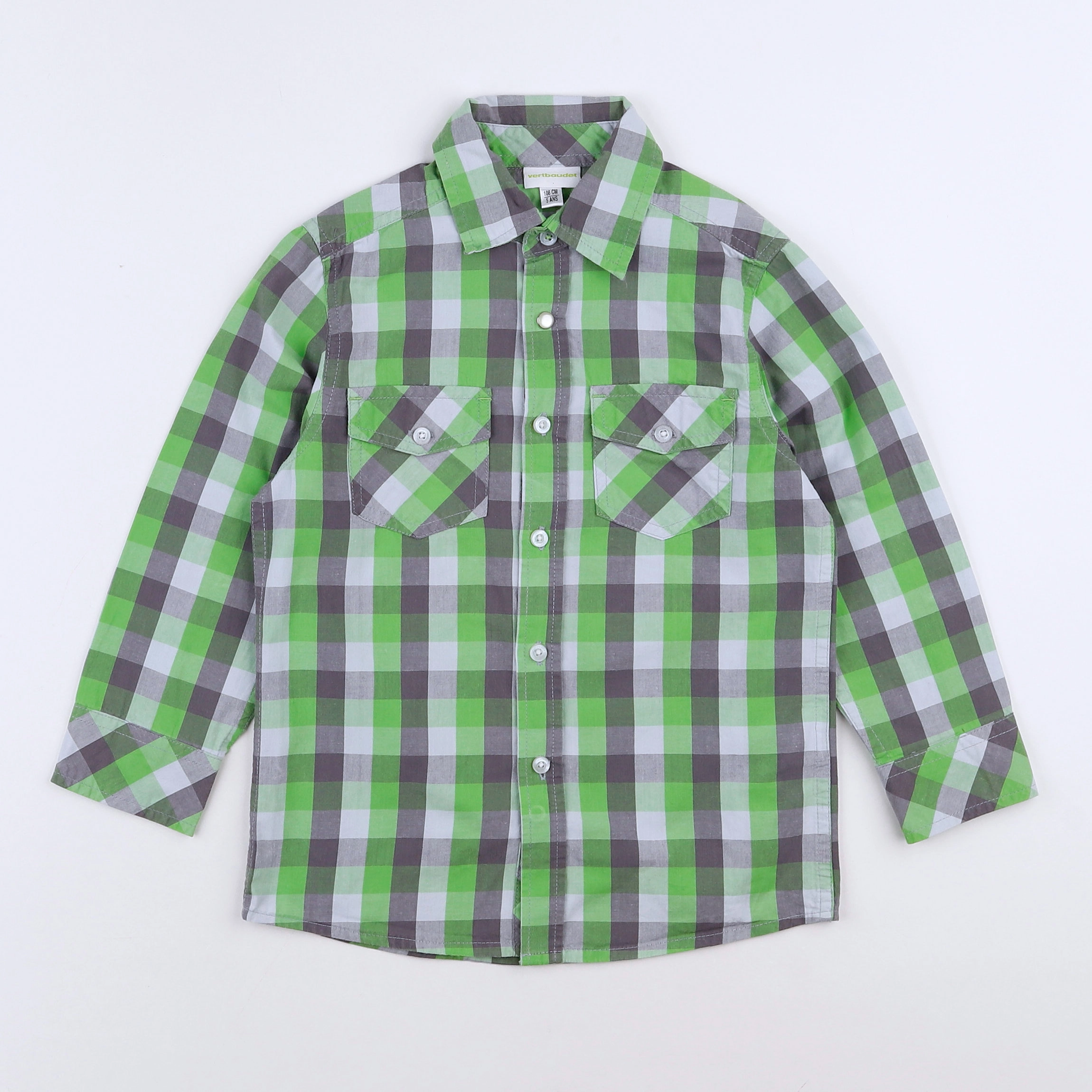 Vertbaudet - chemise vert - 5 ans