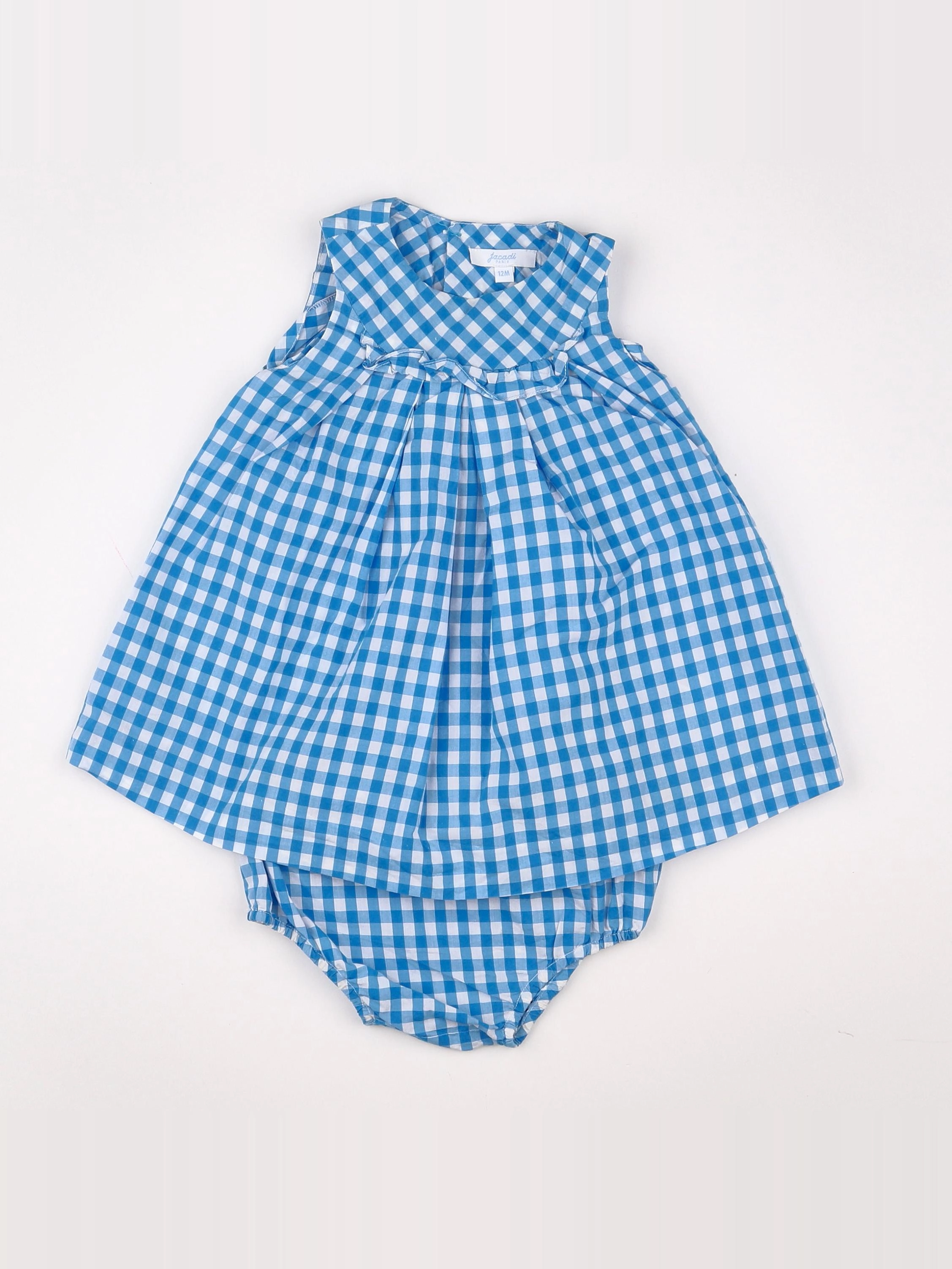 Jacadi - robe bleu, blanc - 12 mois
