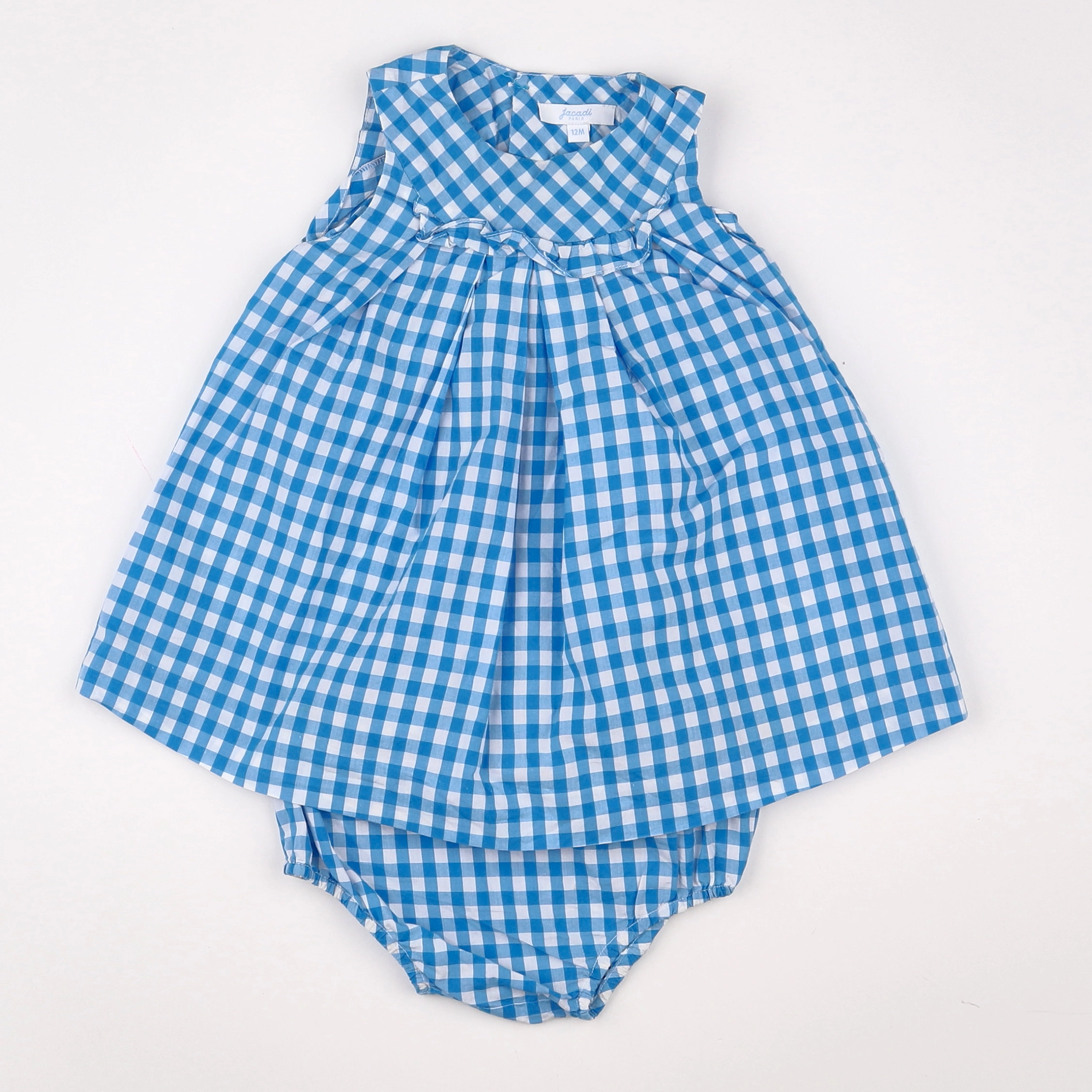 Jacadi - robe bleu, blanc - 12 mois